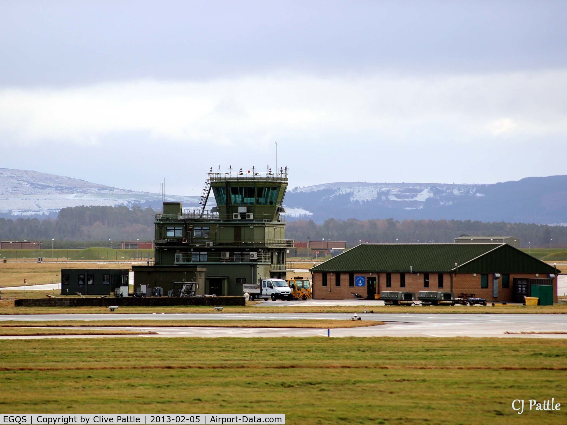 RAF Lossiemouth Airport, Lossiemouth, Scotland United Kingdom (EGQS) - The ATC buildings at RAF Lossiemouth EGQS