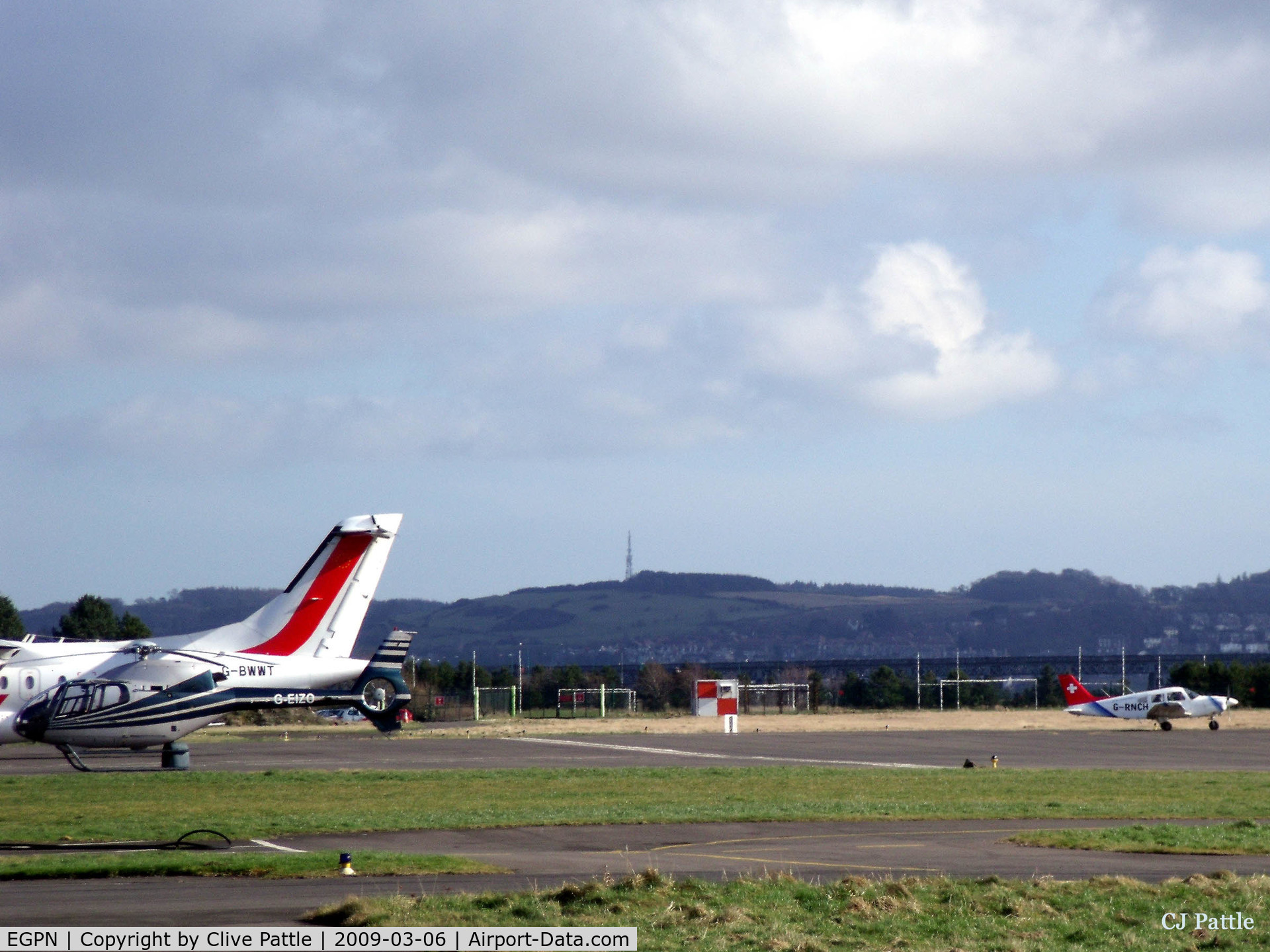 Dundee Airport, Dundee, Scotland United Kingdom (EGPN) - Dundee Riverside (EGPN) Looking eastwards across the field in March 2009