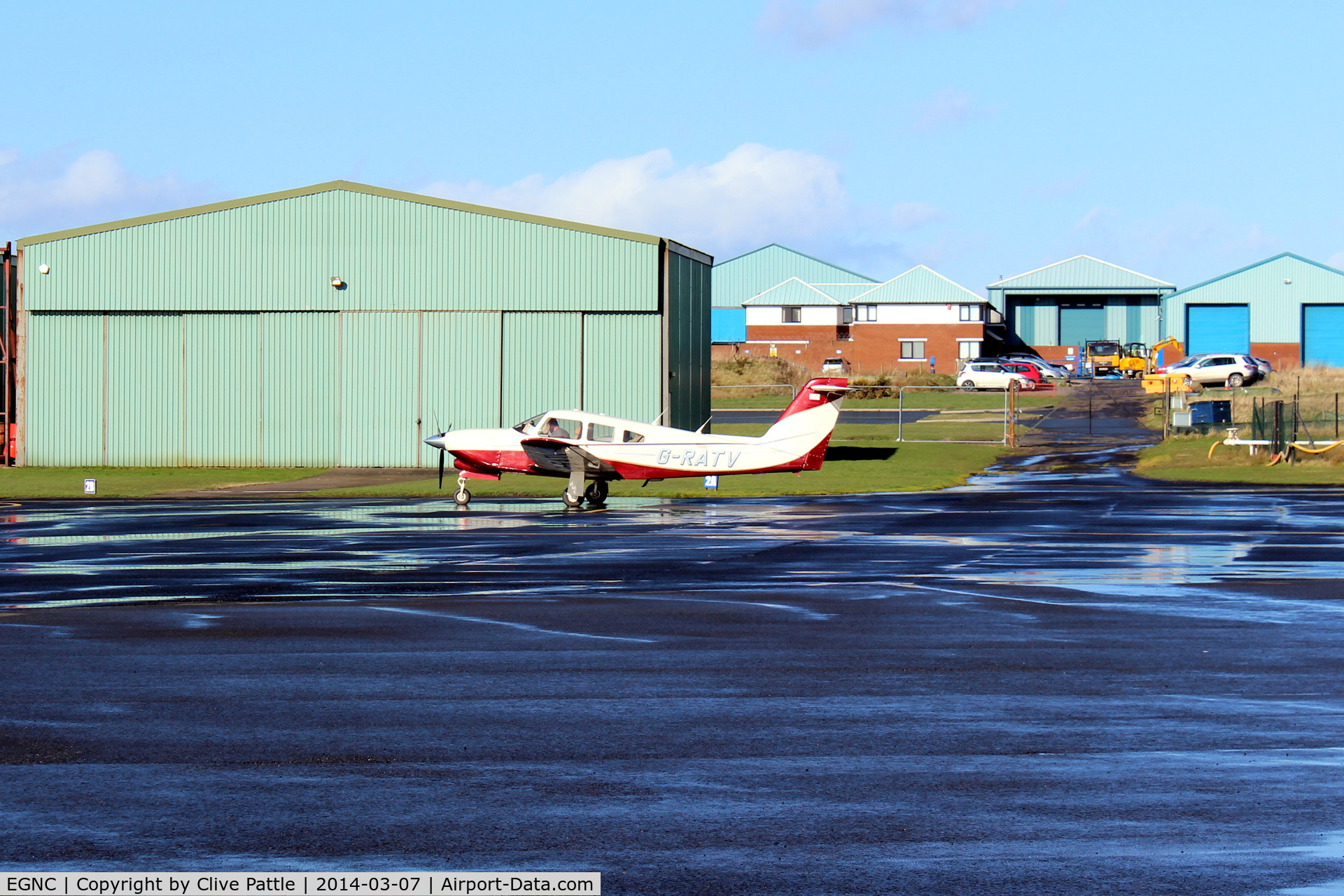 Carlisle Airport, Carlisle, England United Kingdom (EGNC) - Apron view of Carlisle airport