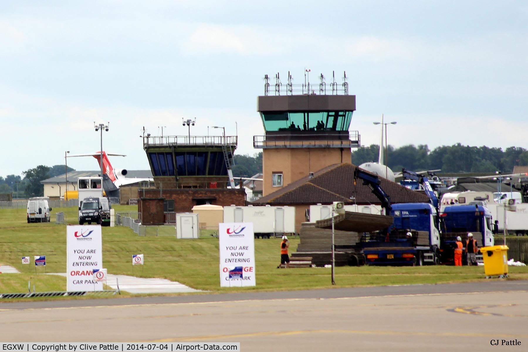 RAF Waddington Airport, Waddington, England United Kingdom (EGXW) - Tower view on Airshow days 14