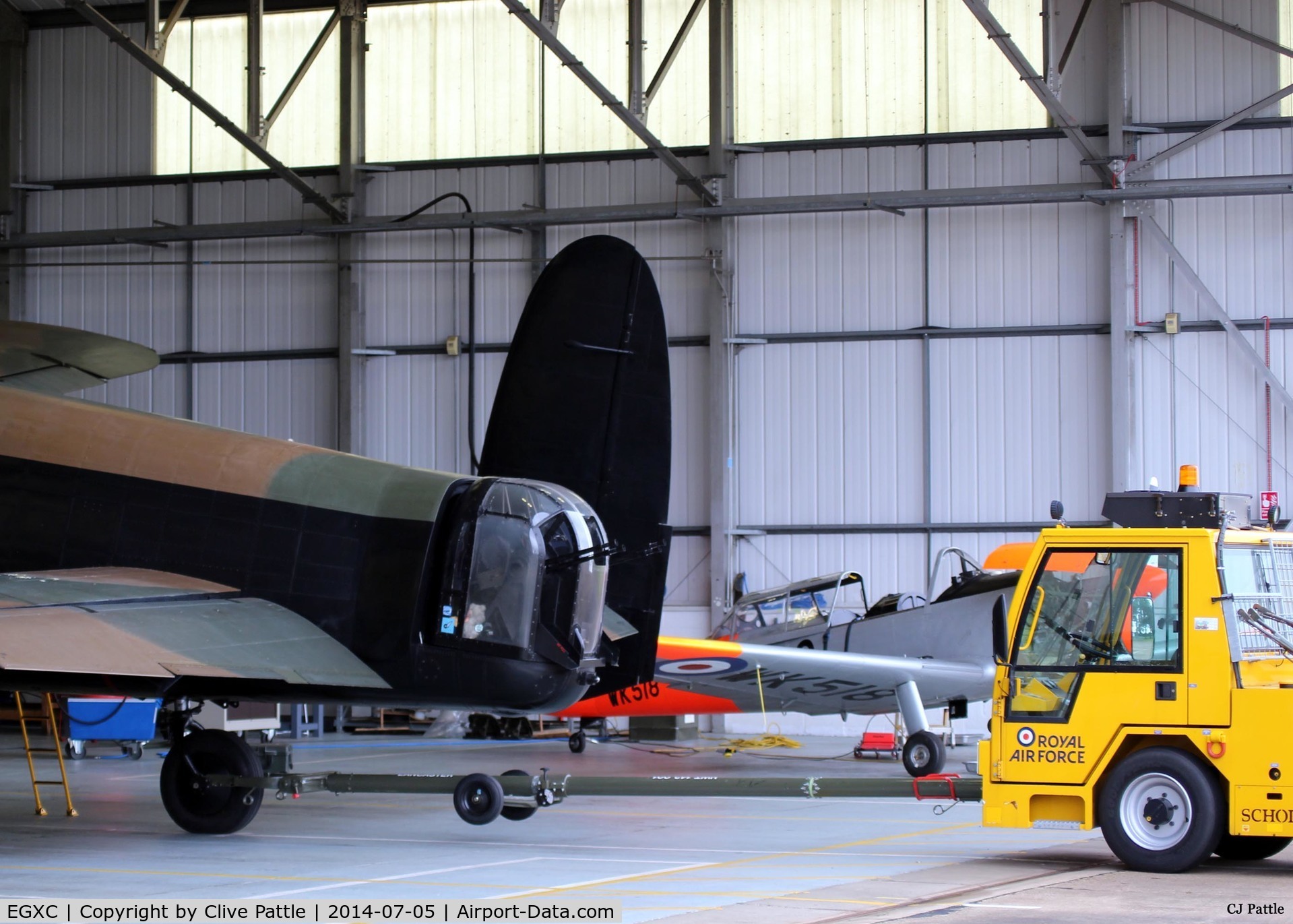 RAF Coningsby Airport, Coningsby, England United Kingdom (EGXC) - Towing operations  with the Battle of Britain Memorial Flight (BBMF) at RAF Coningsby