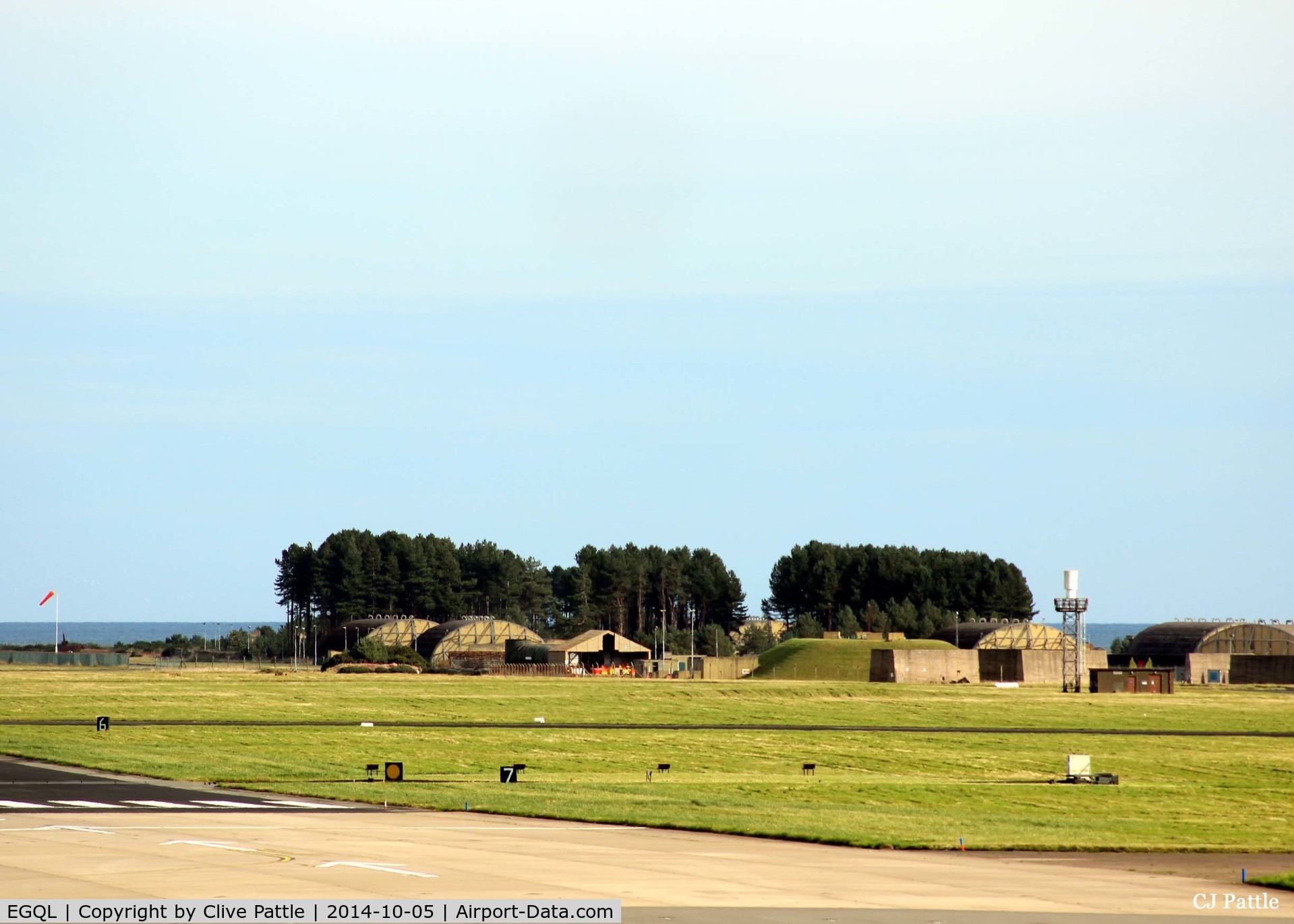 RAF Leuchars Airport, Leuchars, Scotland United Kingdom (EGQL) - A view from the hump towards the soon-to-be-closed historical airfield at RAF Leuchars. At the time of the photograph all the resident fast jet squadrons Nos 1 and 6, with their BAe Typhoons, have already vacated their HAS's and moved to RAF Lossiemouth. 