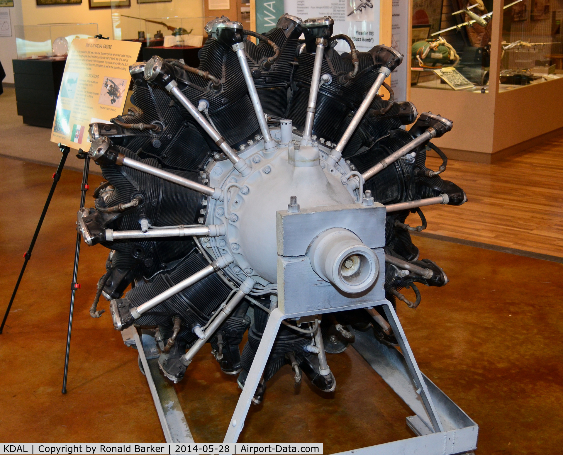 Dallas Love Field Airport (DAL) - Fiat A-74 radial engine Frontiers of Flight Museum DAL