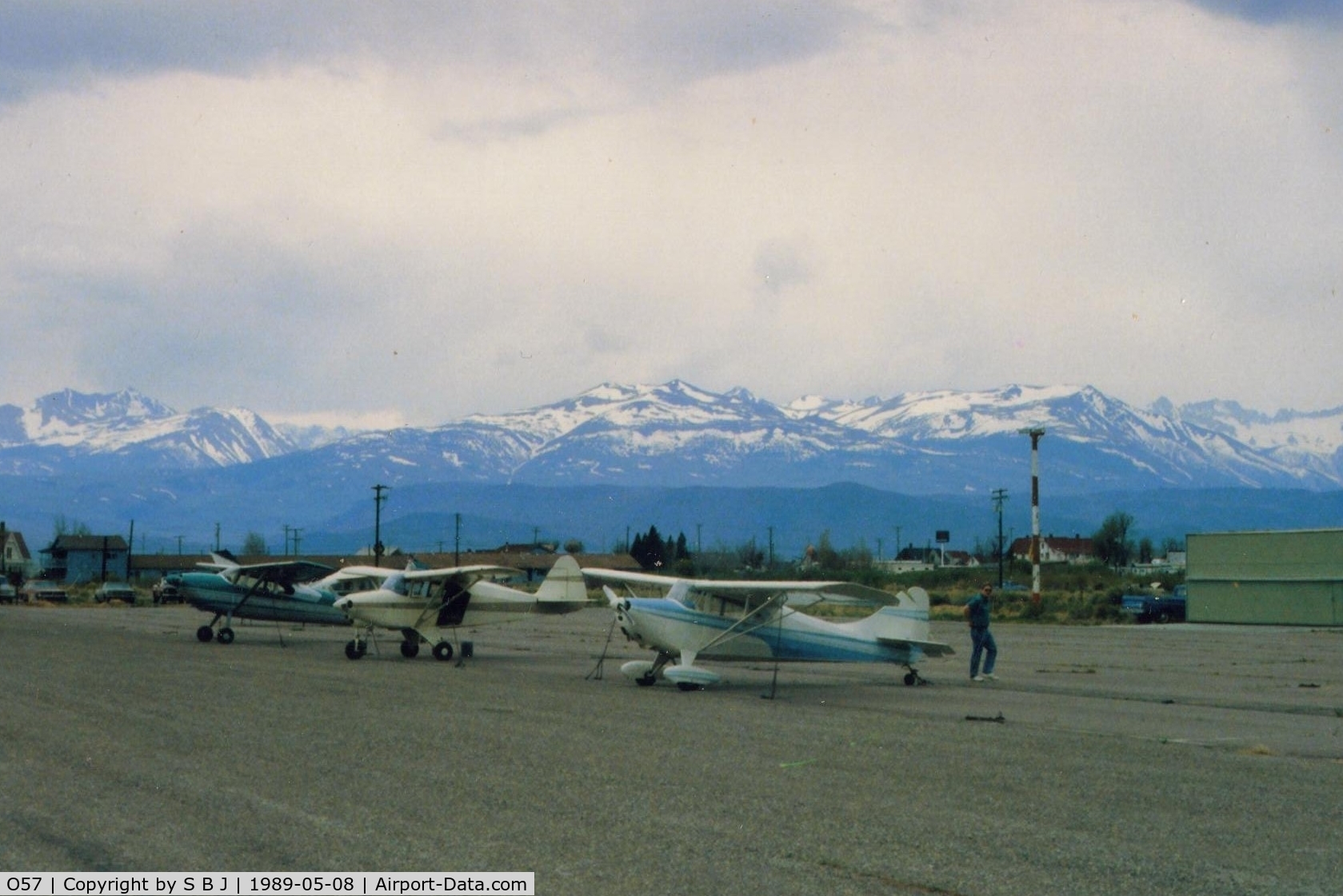 Bryant Field Airport (O57) - Chief N3368E and N2371P at beautiful Bridgeport in 1989. Lovely town is a very short walk. You have an alpine type mountains  to the west and a desert view to the SW. Amazing country!