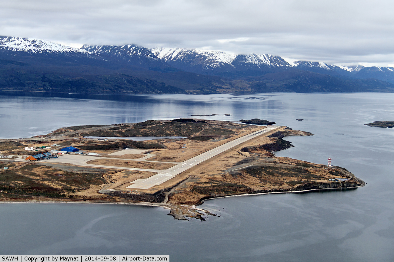 Ushuaia Airport, Malvinas Argentinas International Airport Argentina (SAWH) - Aerial view