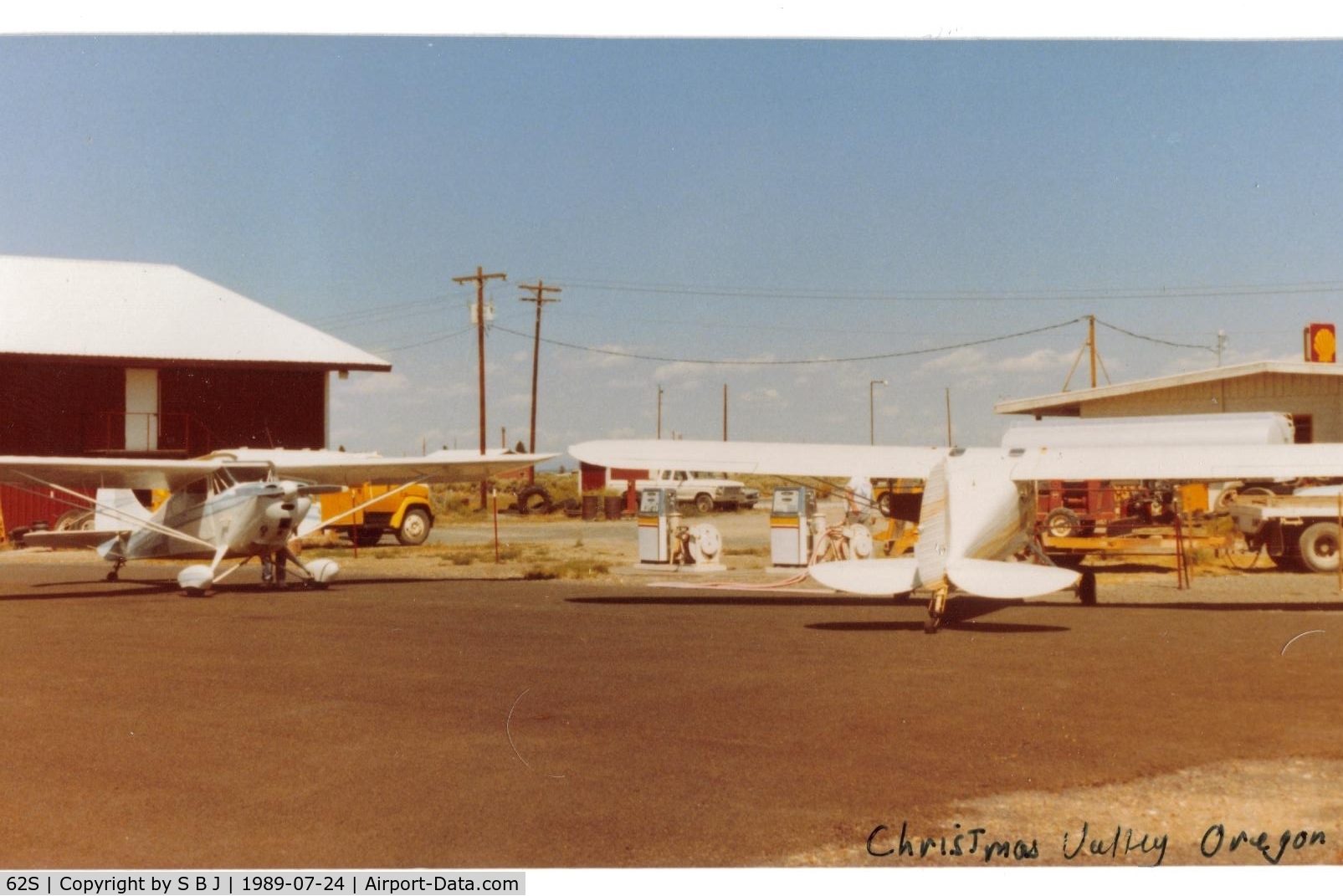 Christmas Valley Airport (62S) - A stop for gas in 1989.