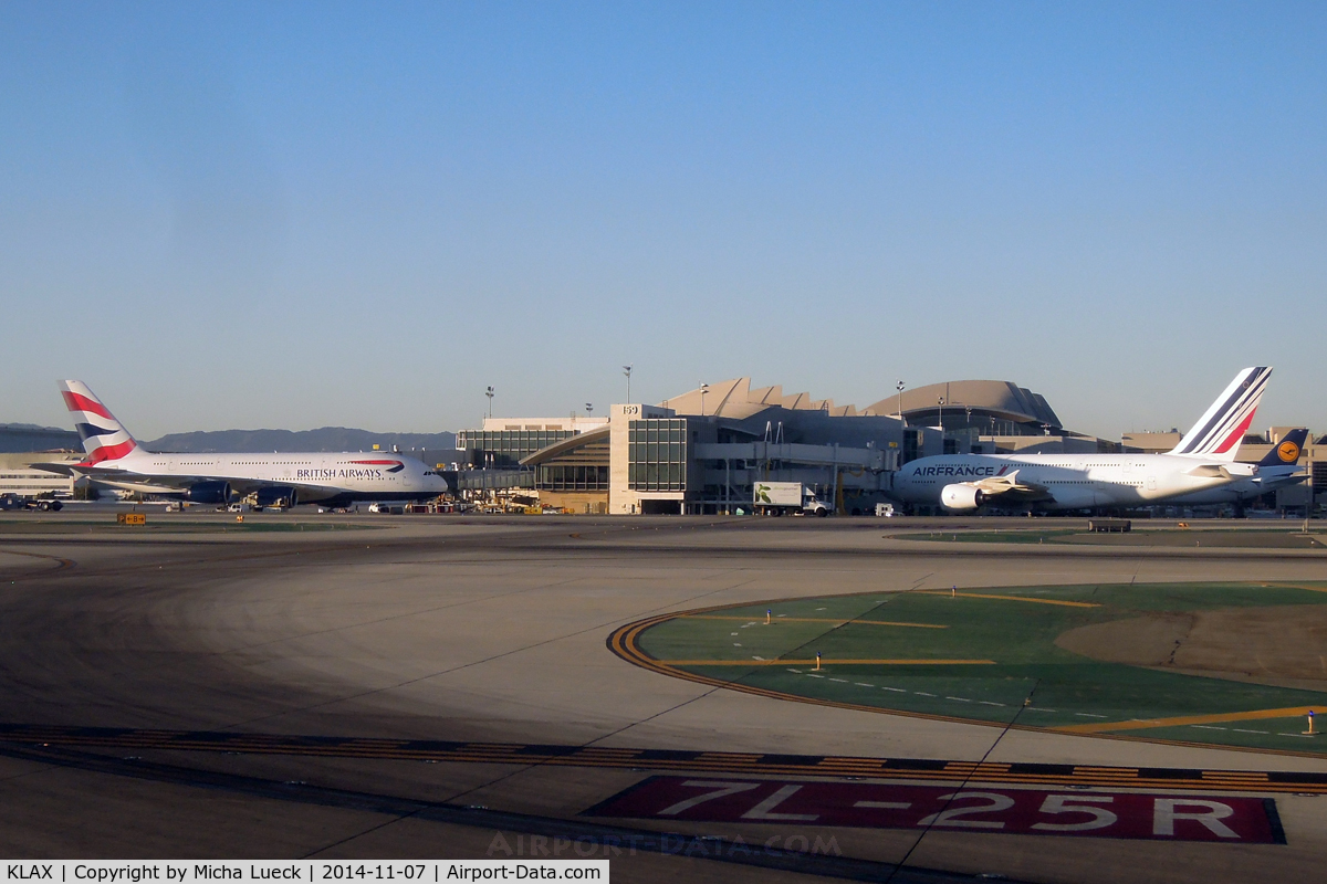 Los Angeles International Airport (LAX) - Two whale jets at the new Tom Bradley International