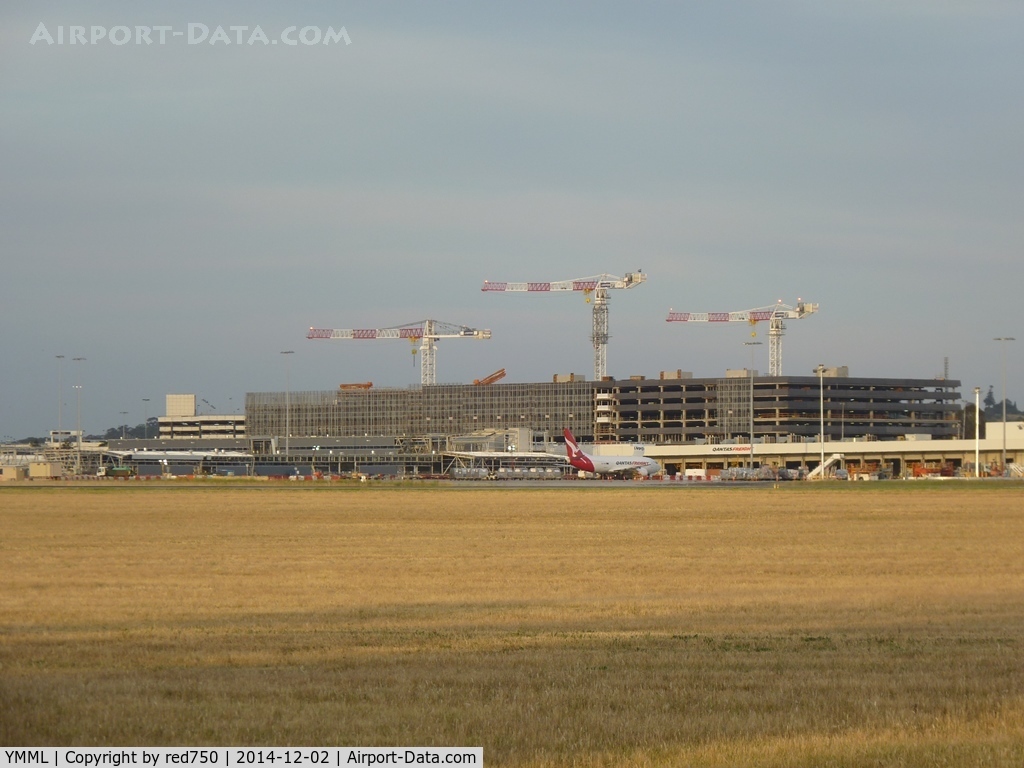 Melbourne International Airport, Tullamarine, Victoria Australia (YMML) - New construction at YMML seen from opposite side of airport.