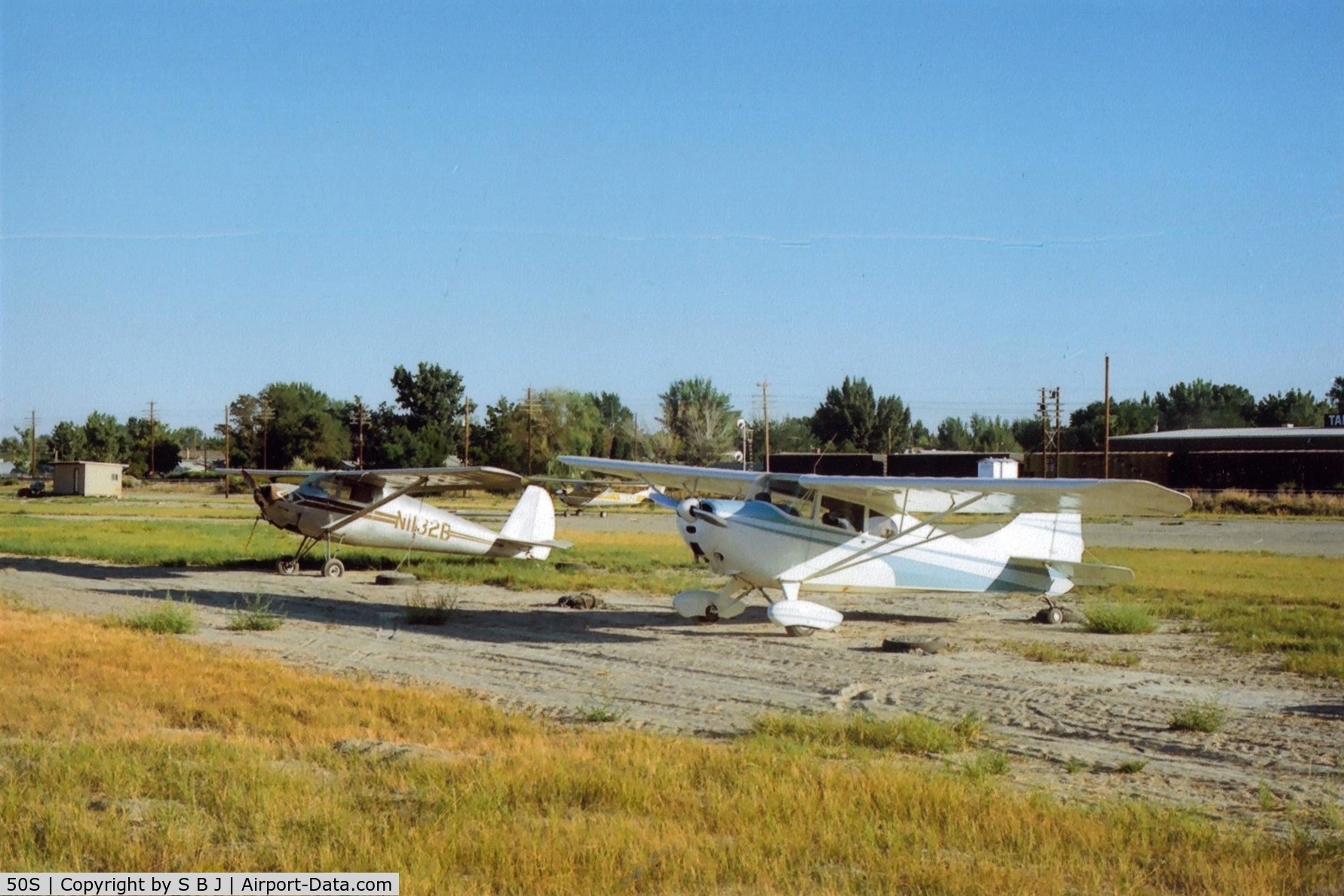Parma Airport (50S) - Parma airport parking in 1988. Not much, but then its a small town and it is near to airport..