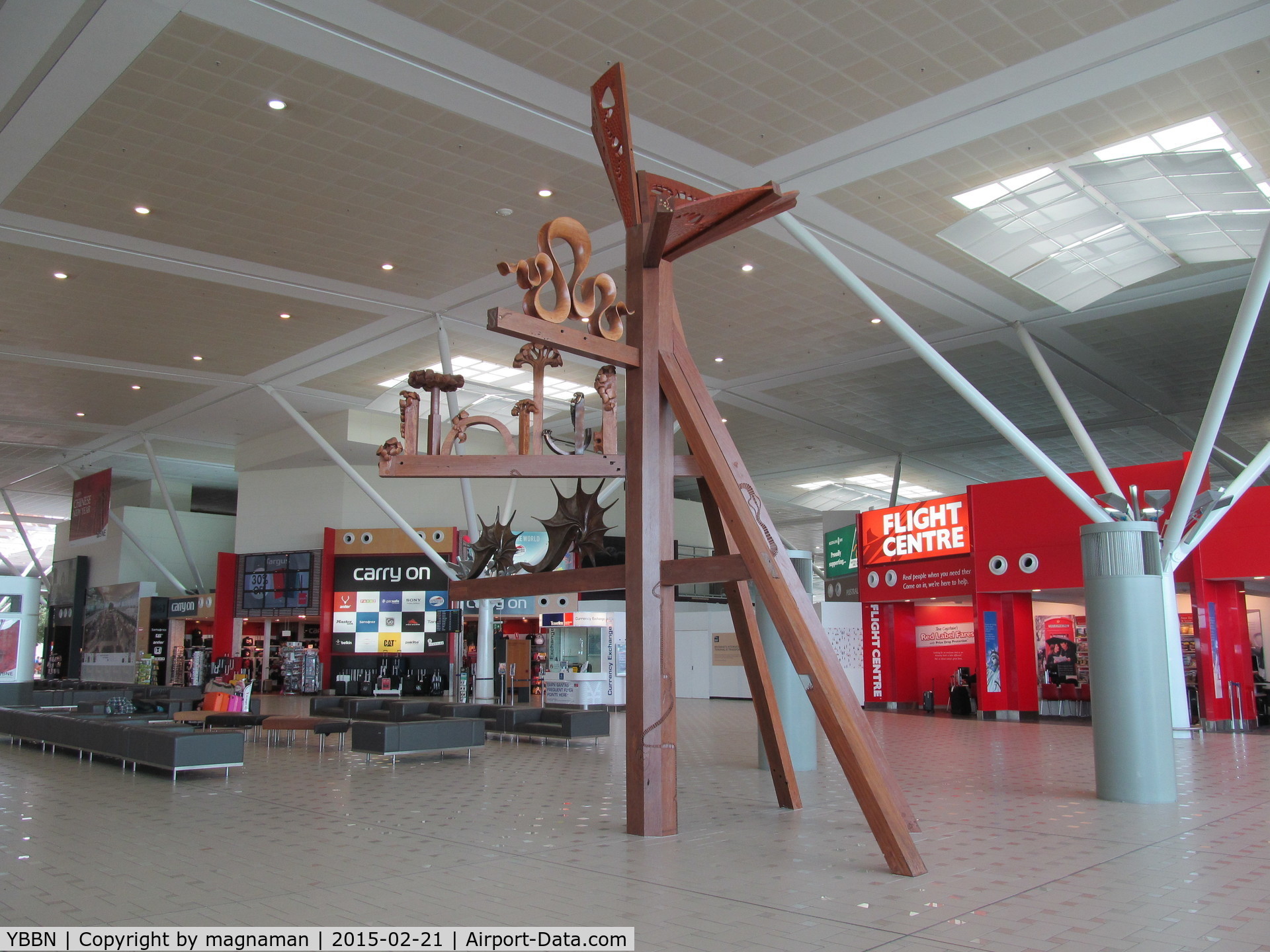 Brisbane International Airport, Brisbane, Queensland Australia (YBBN) - nice art piece inside international terminal - check in level