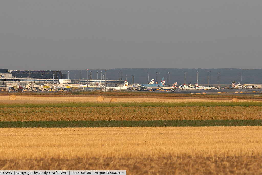 Vienna International Airport, Vienna Austria (LOWW) - Overview of the eastern apron.