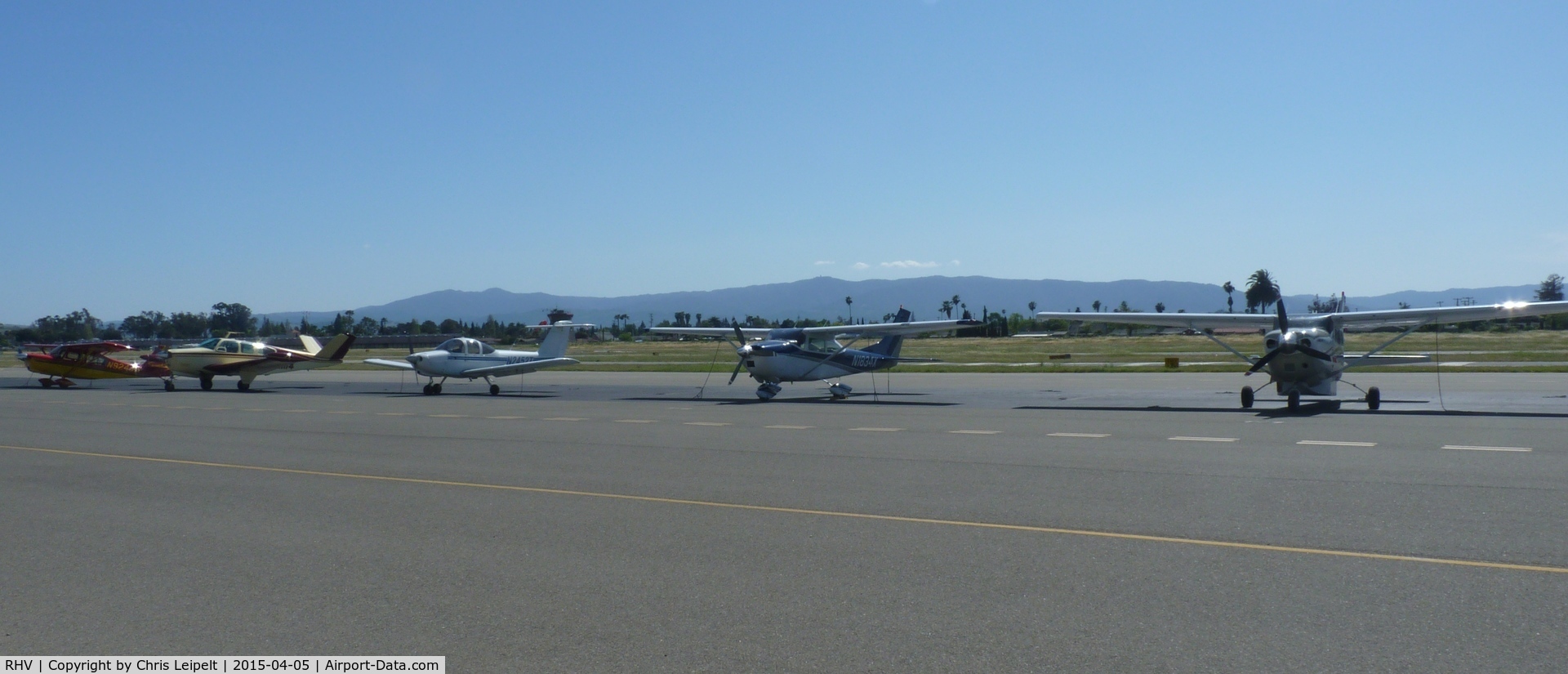 Reid-hillview Of Santa Clara County Airport (RHV) - A busy transient parking at Reid Hillview Airport, CA. 