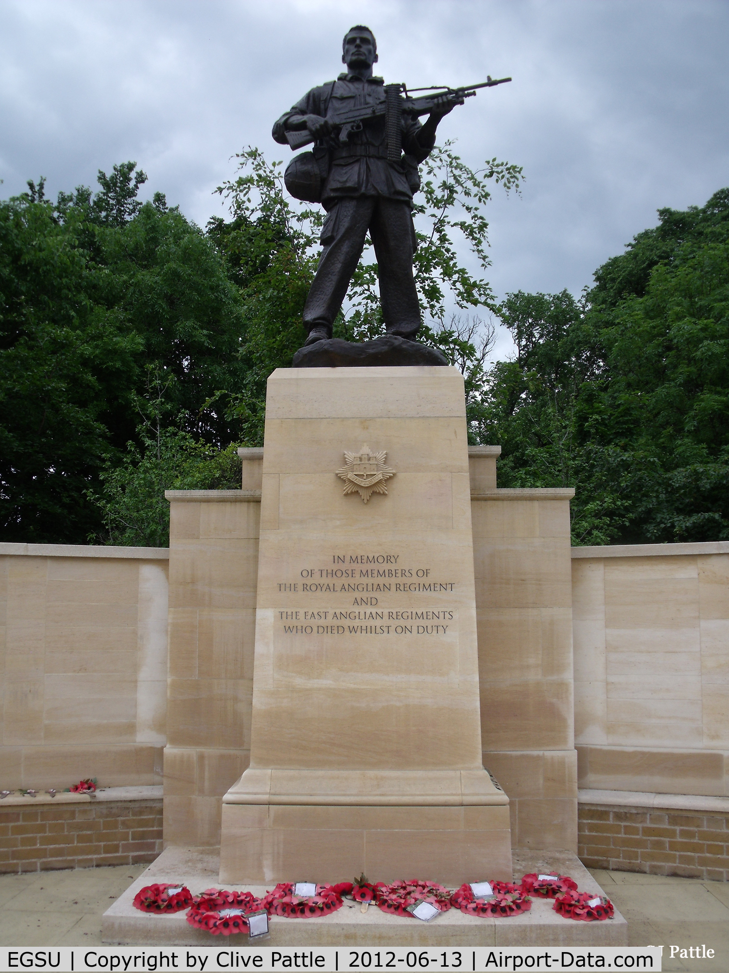 Duxford Airport, Cambridge, England United Kingdom (EGSU) - A memorial to both the Royal Anglian and East Anglian Regiments within the IWM complex at Duxford EGSU