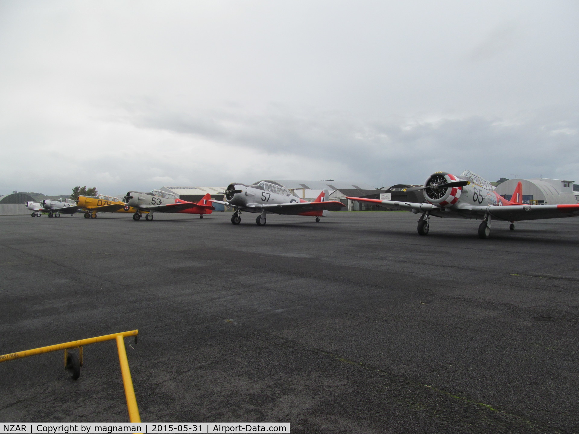 Ardmore Airport, Auckland New Zealand (NZAR) - 6 out of the 7 harvards on display yesterday