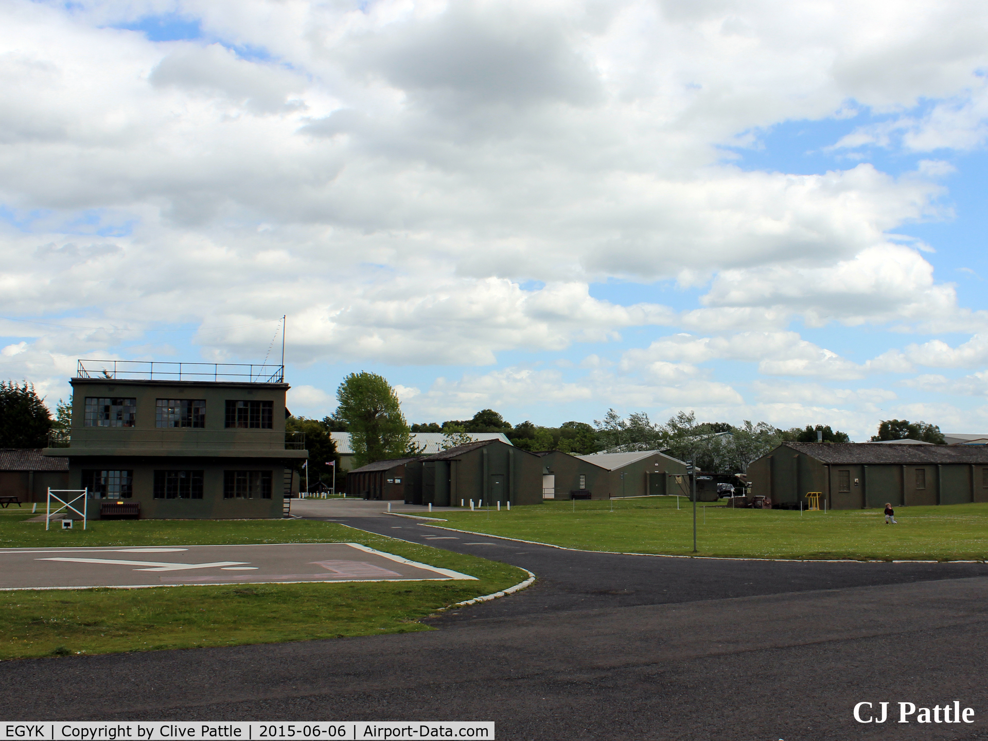 EGYK Airport - A view of the watchtower and nissen hut buildings at the Yorkshire Aviation Museum, Elvington. All of the buildings contain display items open to the public.