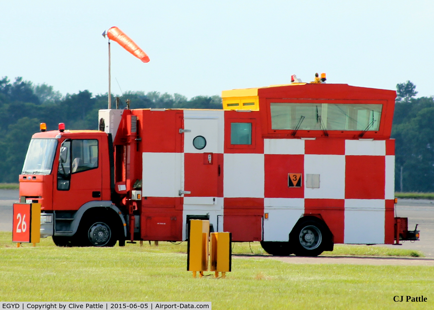 RAF Cranwell Airport, Cranwell, England United Kingdom (EGYD) - The airfield Ops Caravan at Cranwell EGYD