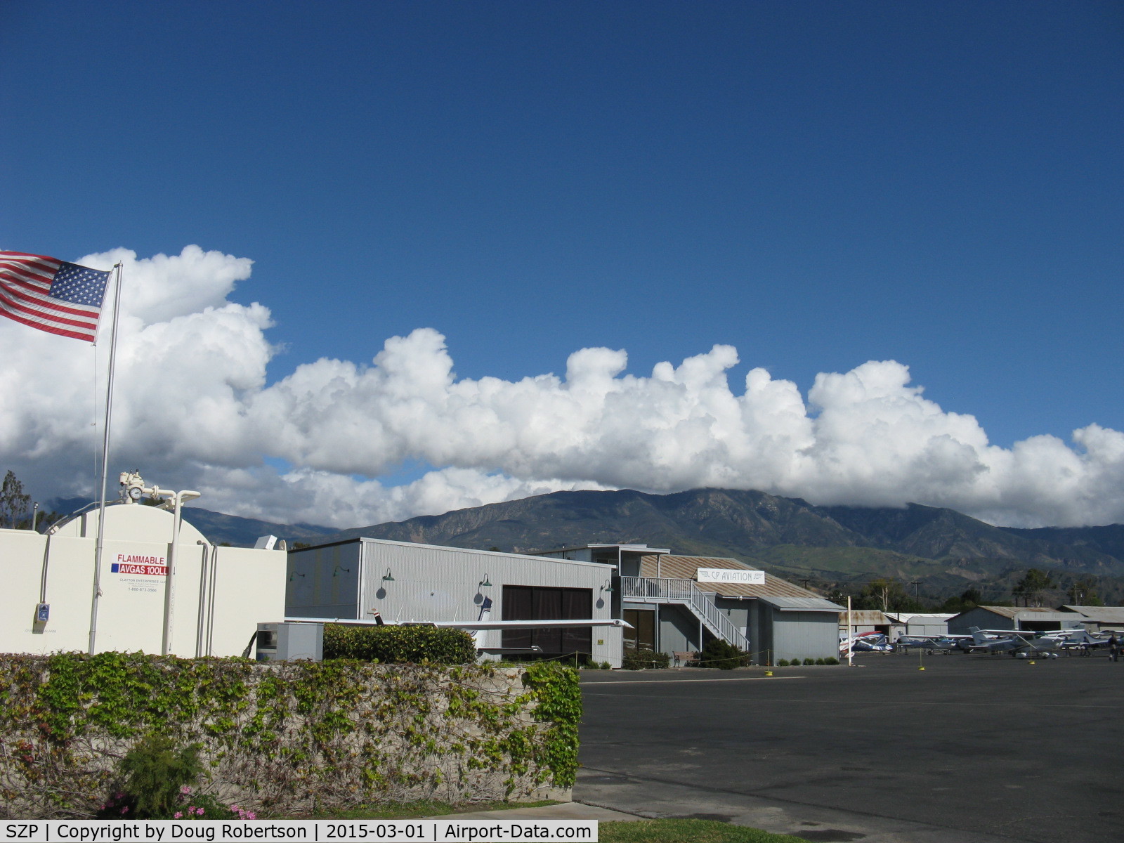Santa Paula Airport (SZP) - Beautiful Cumulus Clouds building over the Topa Topa Mountains north of the airport-photo 2.