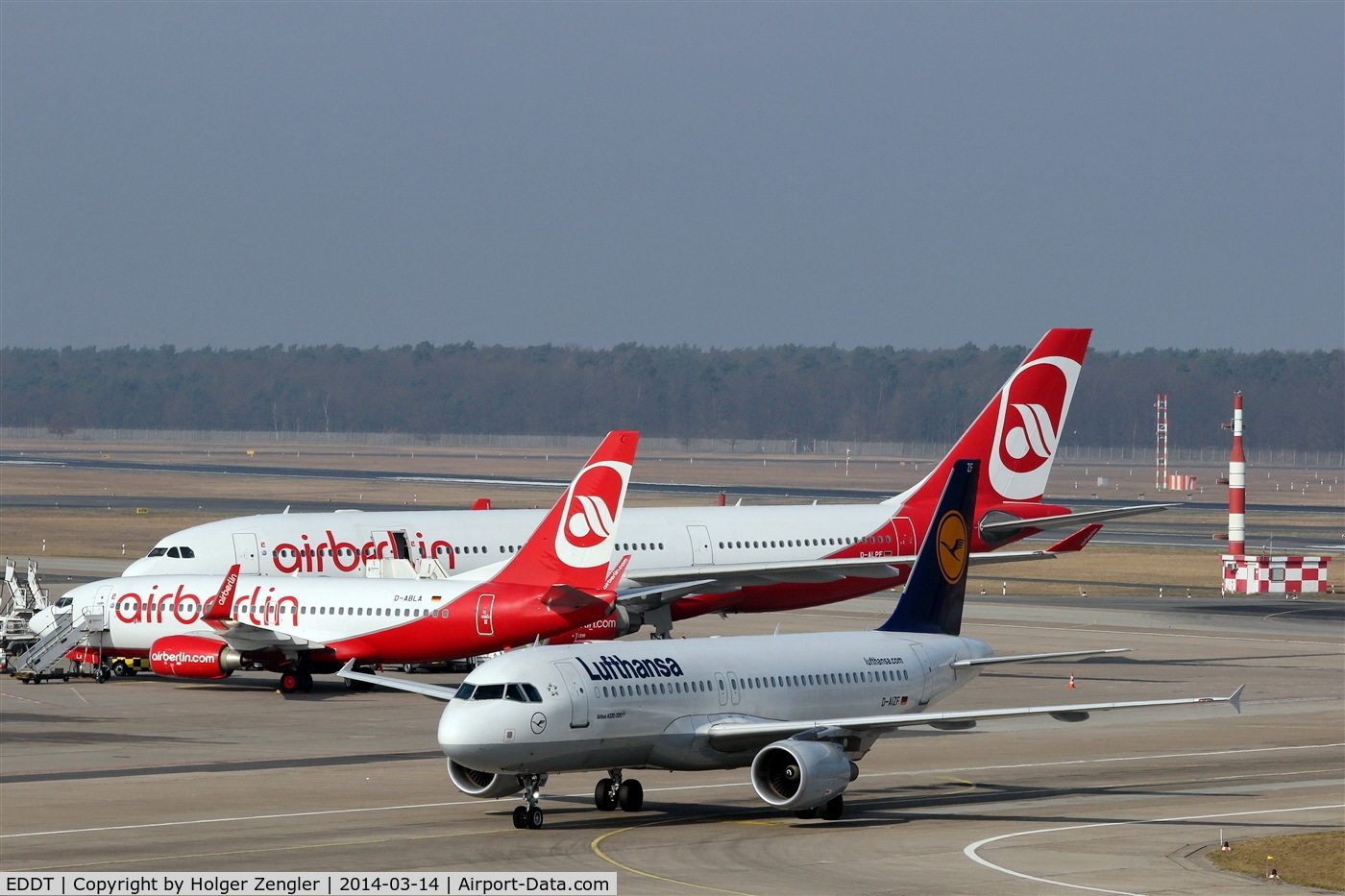 Tegel International Airport (closing in 2011), Berlin Germany (EDDT) - How it looks on TXL aprons and taxiways....