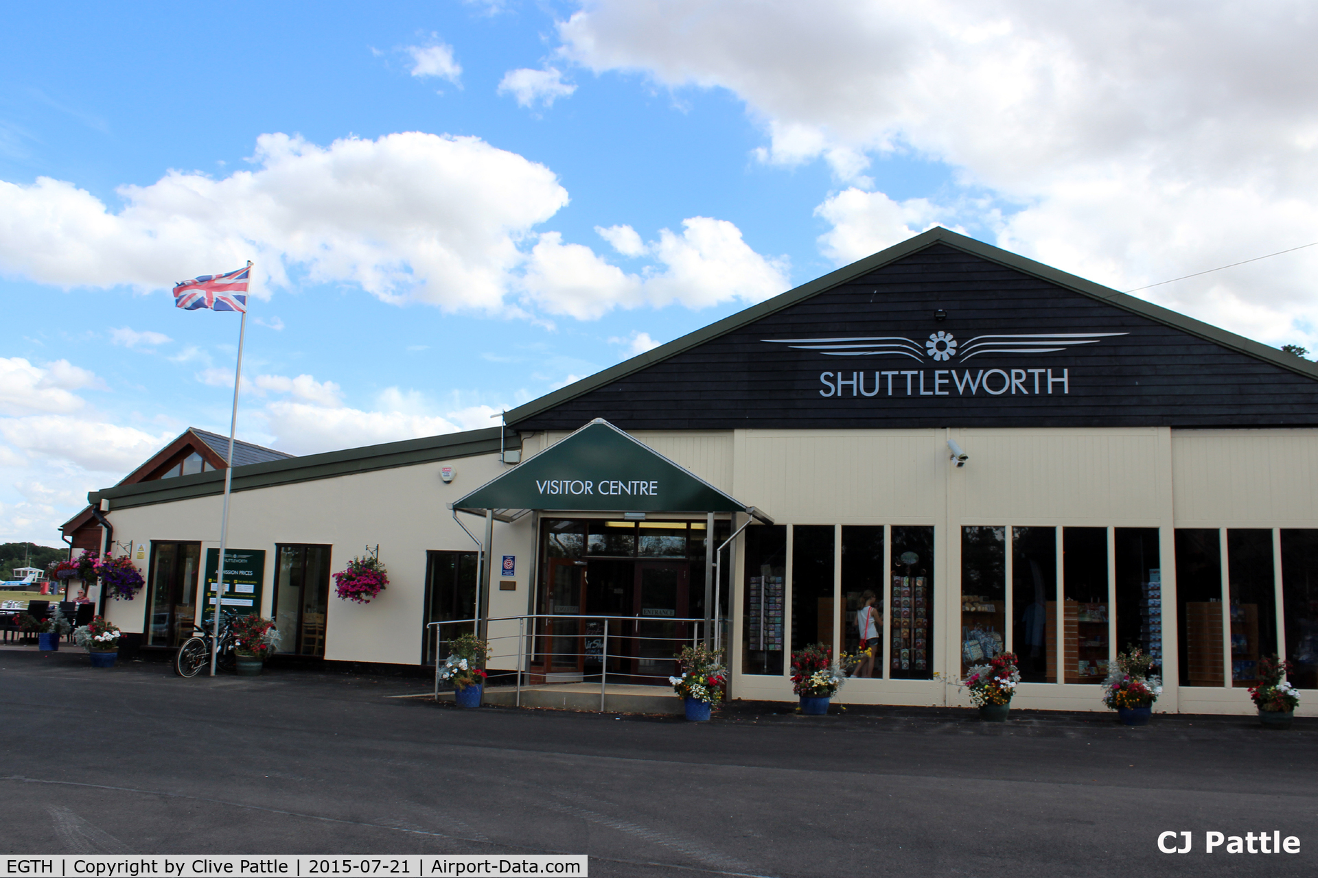 EGTH Airport - A view of the visitors reception area at The Shuttleworth Trust, Old Warden Airfield.