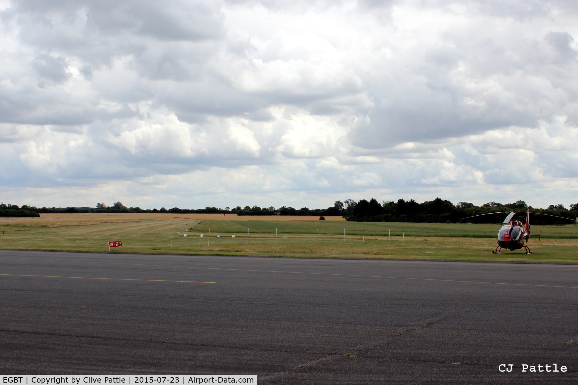 Turweston Aerodrome Airport, Turweston, England United Kingdom (EGBT) - A view down the 09-27 runway at Turweston EGBT