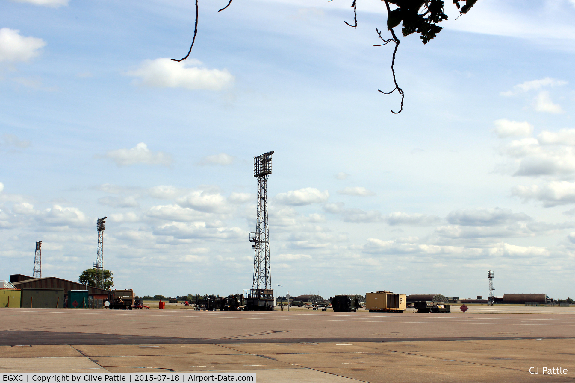 RAF Coningsby Airport, Coningsby, England United Kingdom (EGXC) - An uncluttered view of the main apron at RAF Coningsby EGXC