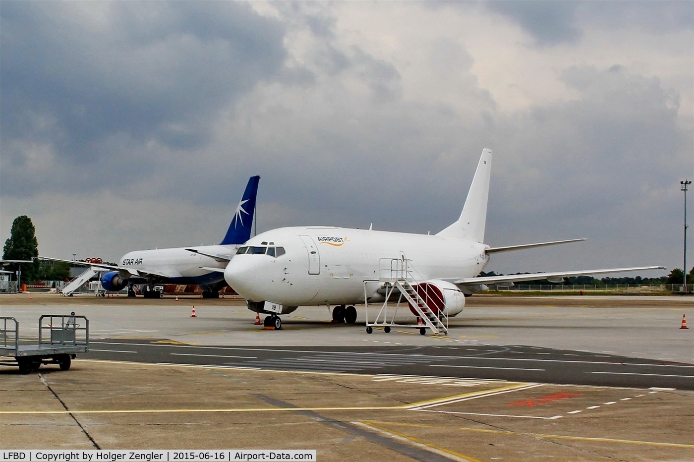 Bordeaux Airport, Merignac Airport France (LFBD) - Cargo apron south of terminal building......