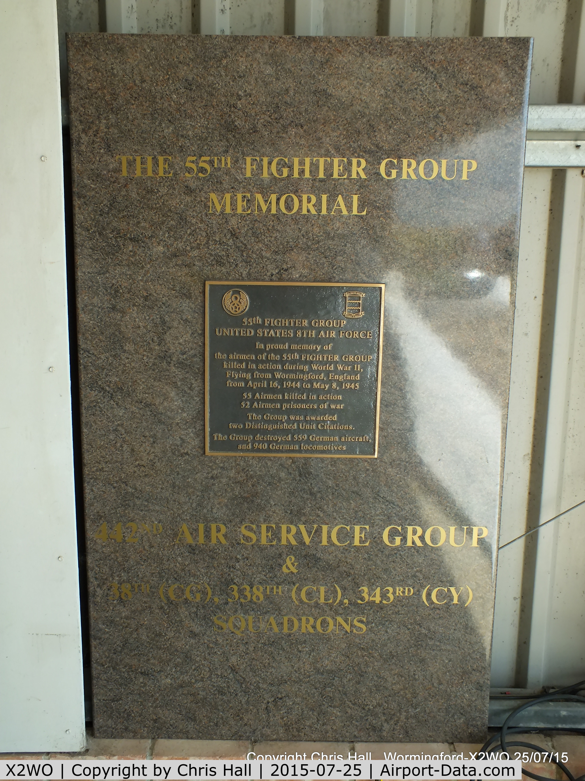 X2WO Airport - memorial at Wormingford airfield