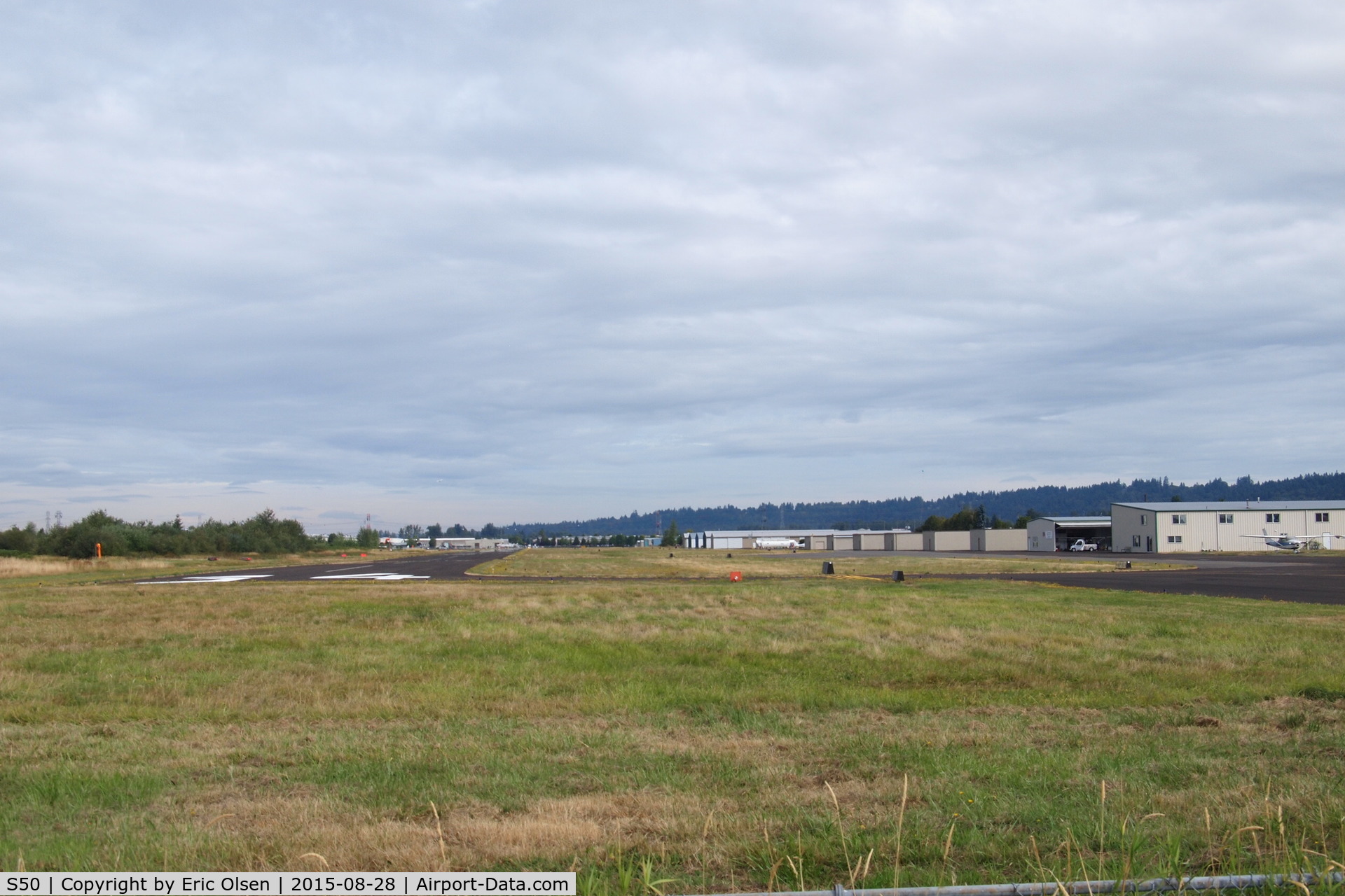 Auburn Municipal Airport (S50) - Looking north from the grass field outside the airport.