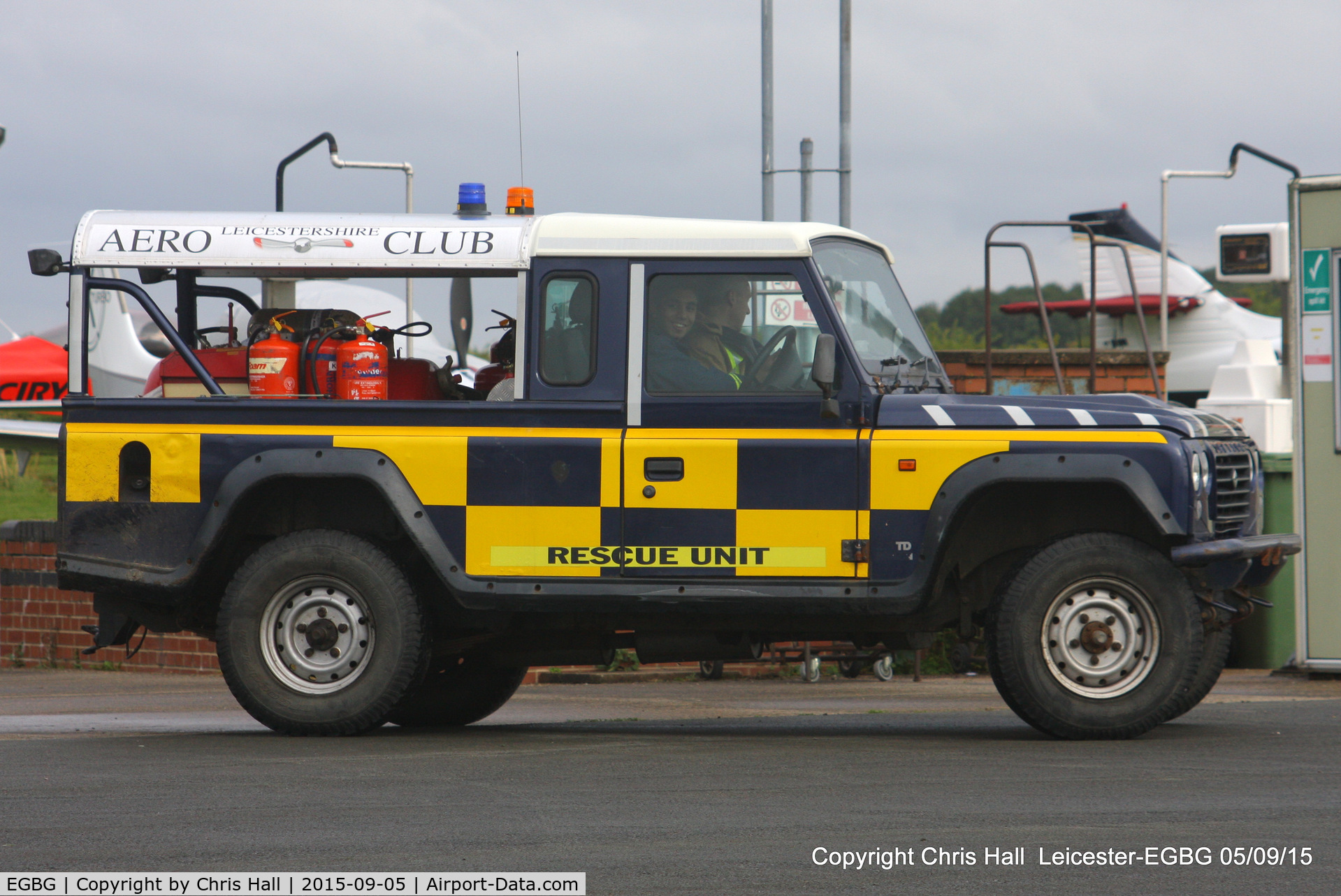 Leicester Airport, Leicester, England United Kingdom (EGBG) - Leicester Fire Truck