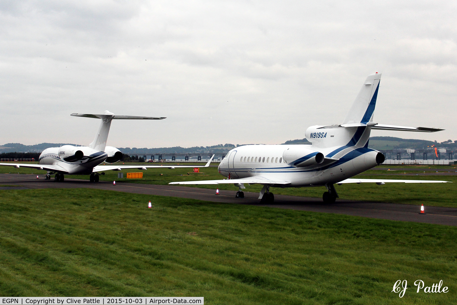 Dundee Airport, Dundee, Scotland United Kingdom (EGPN) - A bizjet busy weekend at Dundee Riverside EGPN during the Dunhill Golf Championships at nearby St Andrews.