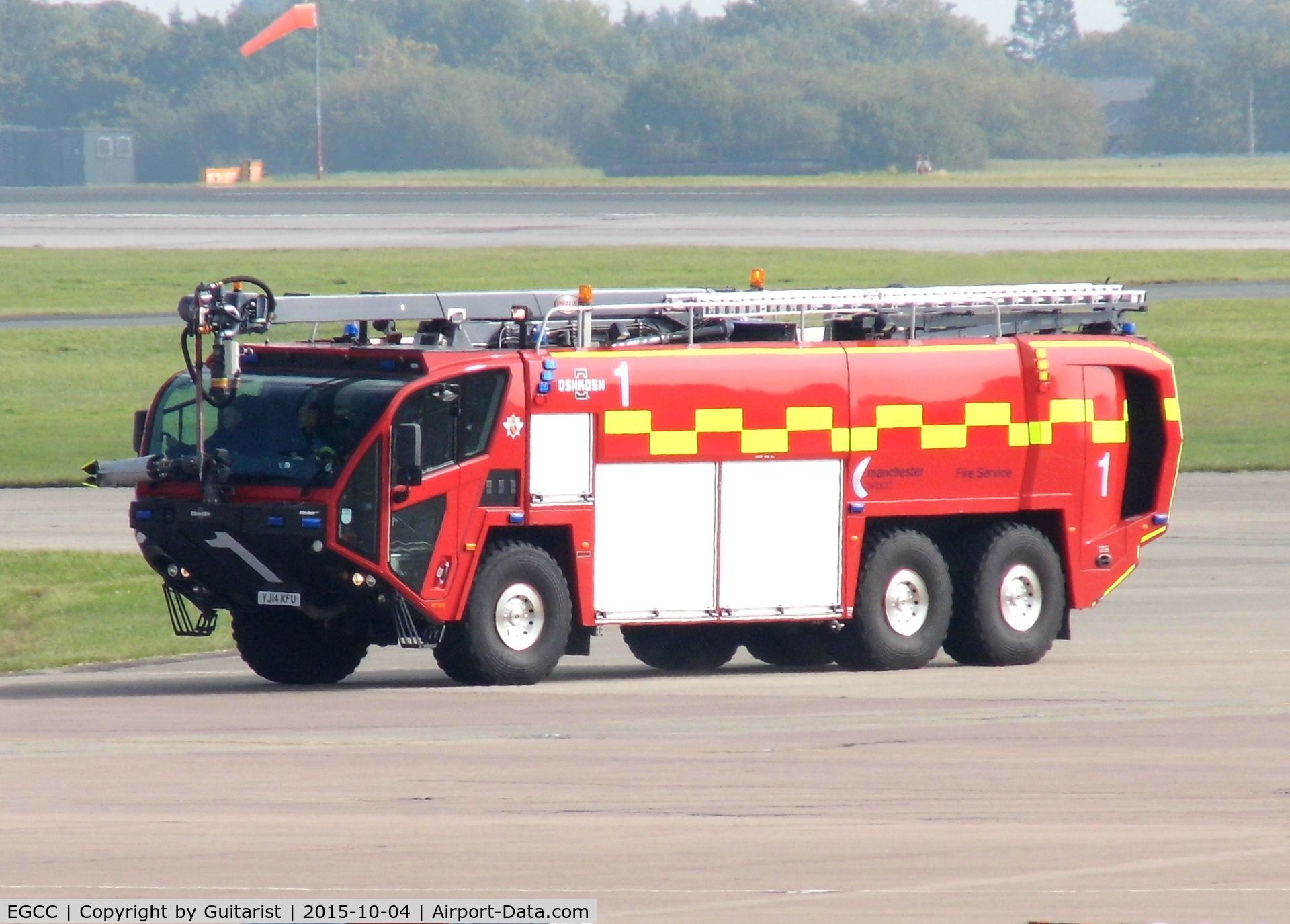 Manchester Airport, Manchester, England United Kingdom (EGCC) - Fire engine 1 at Manchester