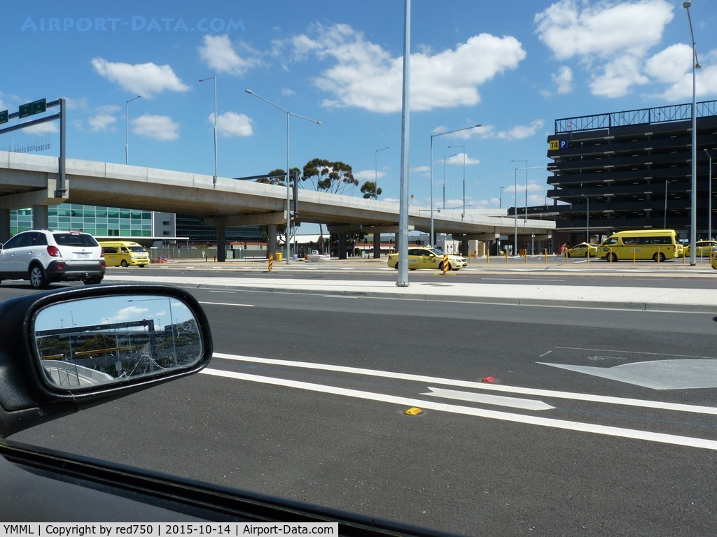 Melbourne International Airport, Tullamarine, Victoria Australia (YMML) - Elevated roadway associated with new multi-level car park, Terminal 4, Melbourne. Oct 14, 2015