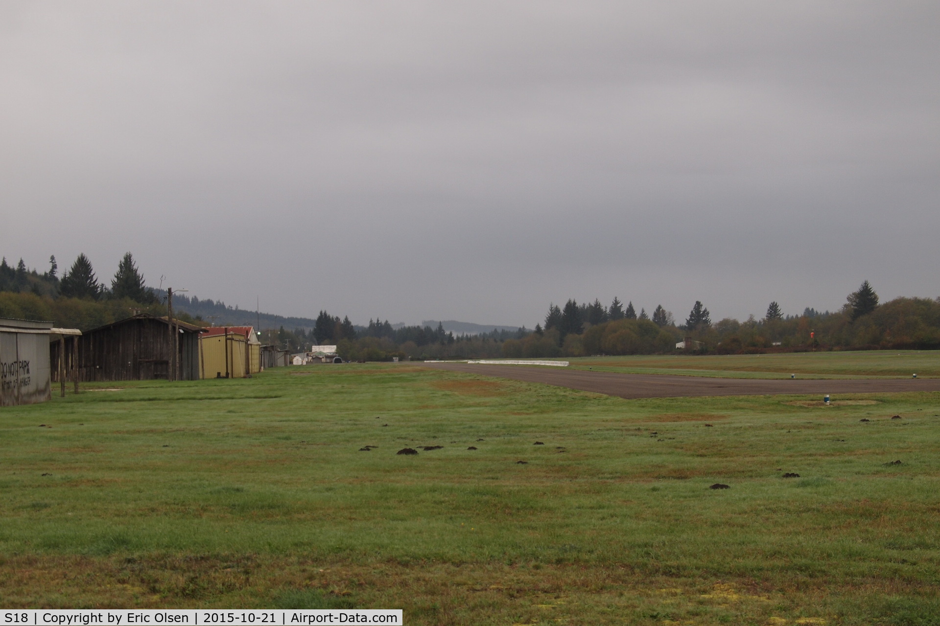Forks Airport (S18) - Forks Airport as seen from the town side.
