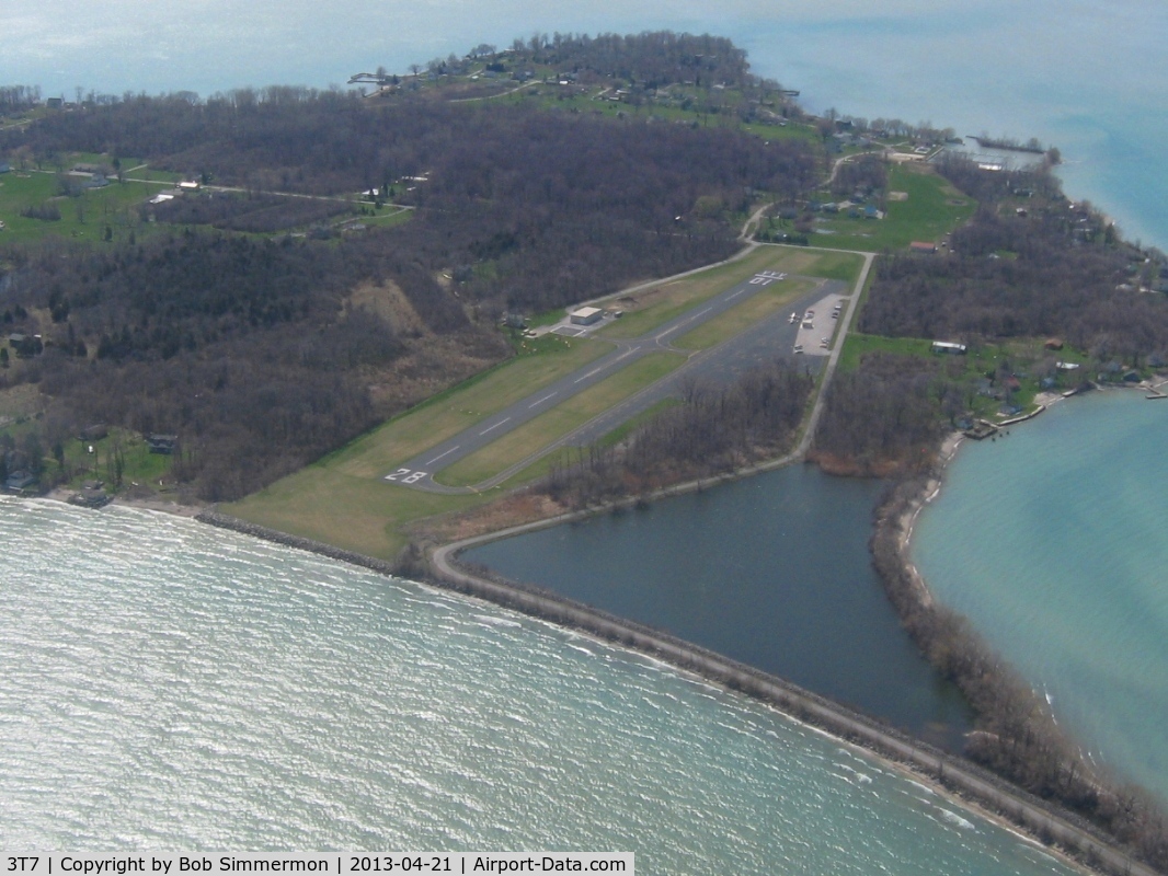 Middle Bass Island Airport (3T7) - Looking SW at 2000 ft