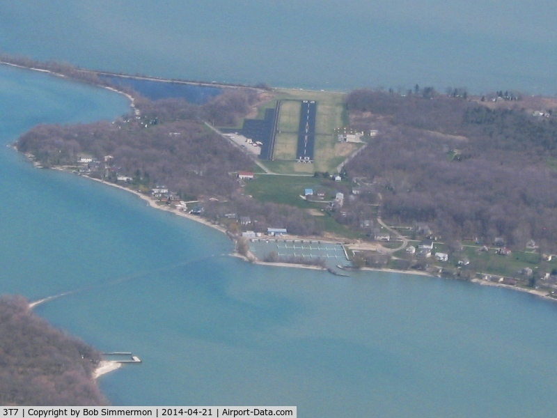 Middle Bass Island Airport (3T7) - Looking east from 2000 ft.