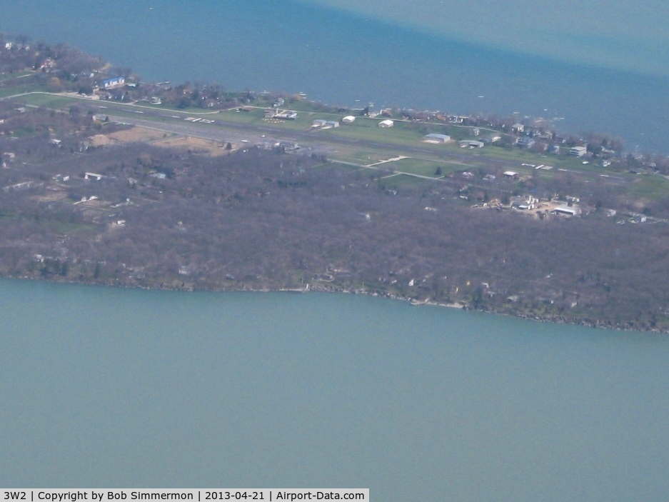 Put In Bay Airport (3W2) - Looking east at 1500 ft.