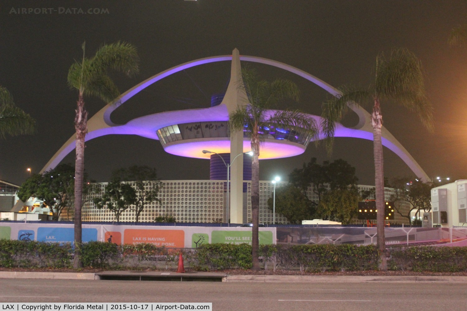 Los Angeles International Airport (LAX) - Theme building at night