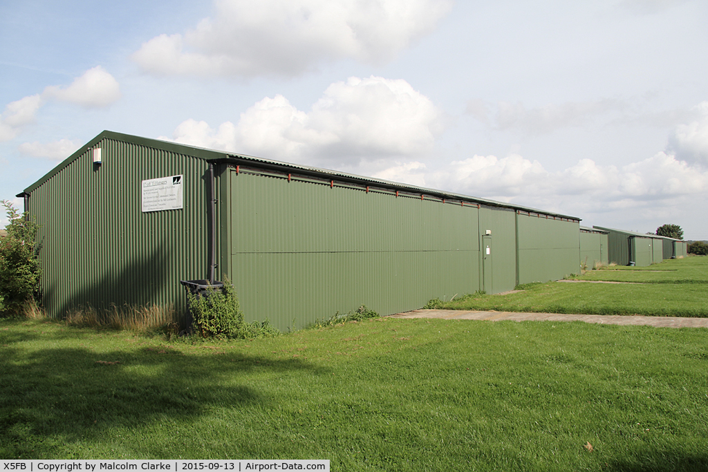 X5FB Airport - Self build 'T' hangars at Fishburn Airfield, UK September 13th 2015.