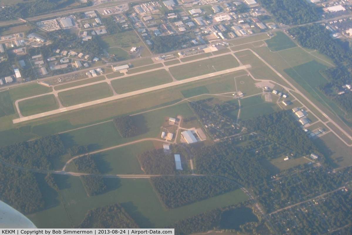 Elkhart Municipal Airport (EKM) - Looking NE from 10,000 ft.