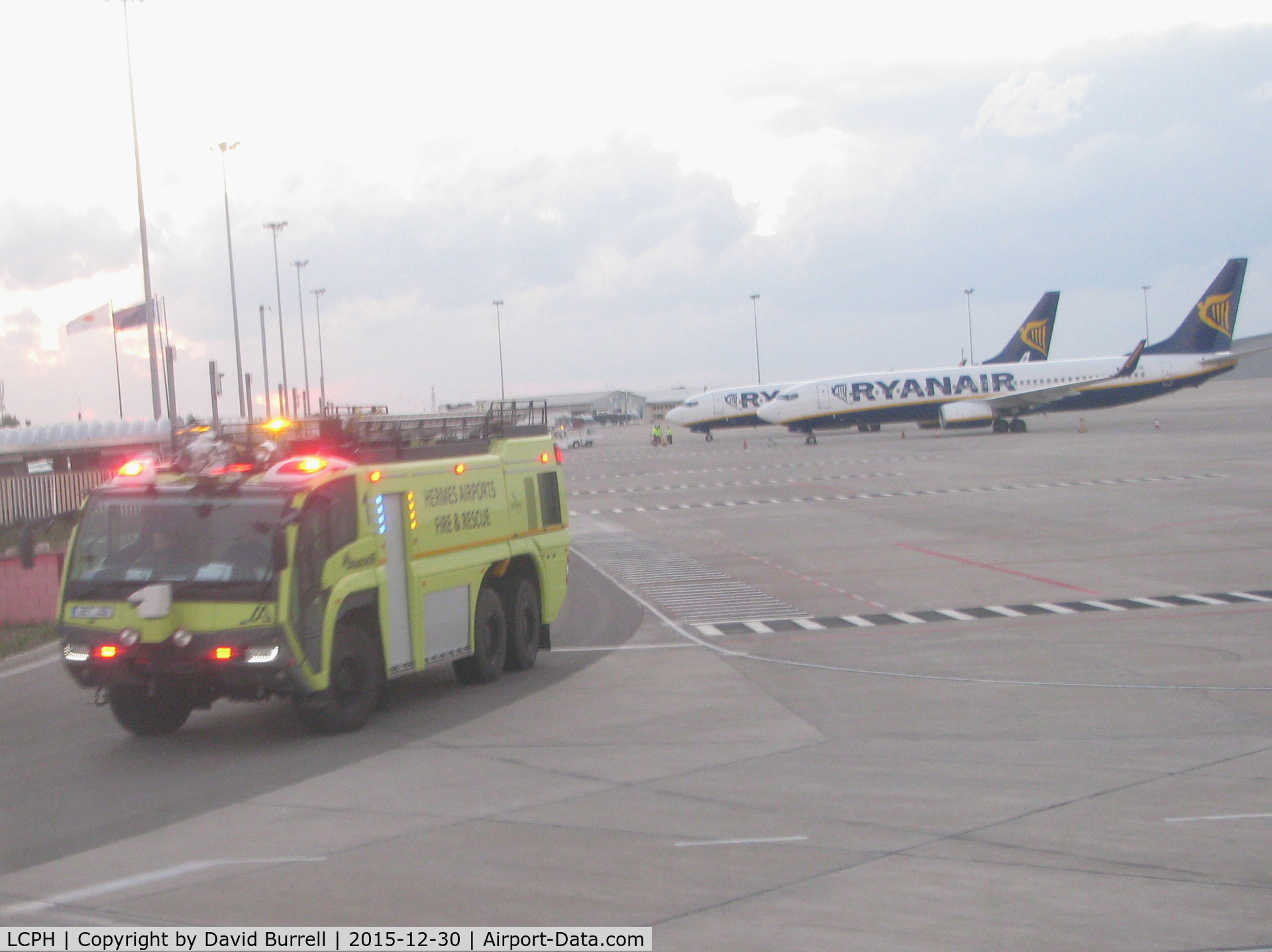 Paphos International Airport, Paphos Cyprus (LCPH) - Hermes Airport Fire and Rescue Vehicle @ Paphos Airport, Cyprus.