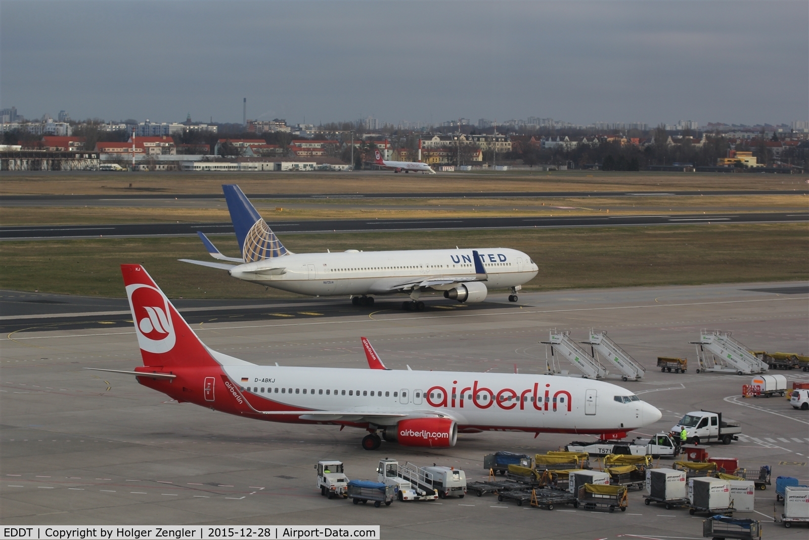Tegel International Airport (closing in 2011), Berlin Germany (EDDT) - North-eastern view over TXL runways....