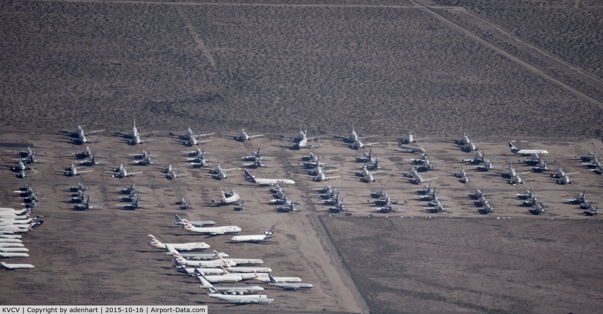 Southern California Logistics Airport (VCV) - KVCV boneyard taken from N64023