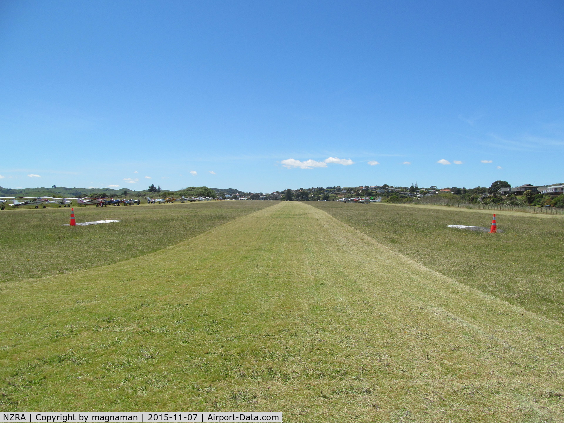 Raglan Aerodrome Airport, Raglan New Zealand (NZRA) - at runway threshold