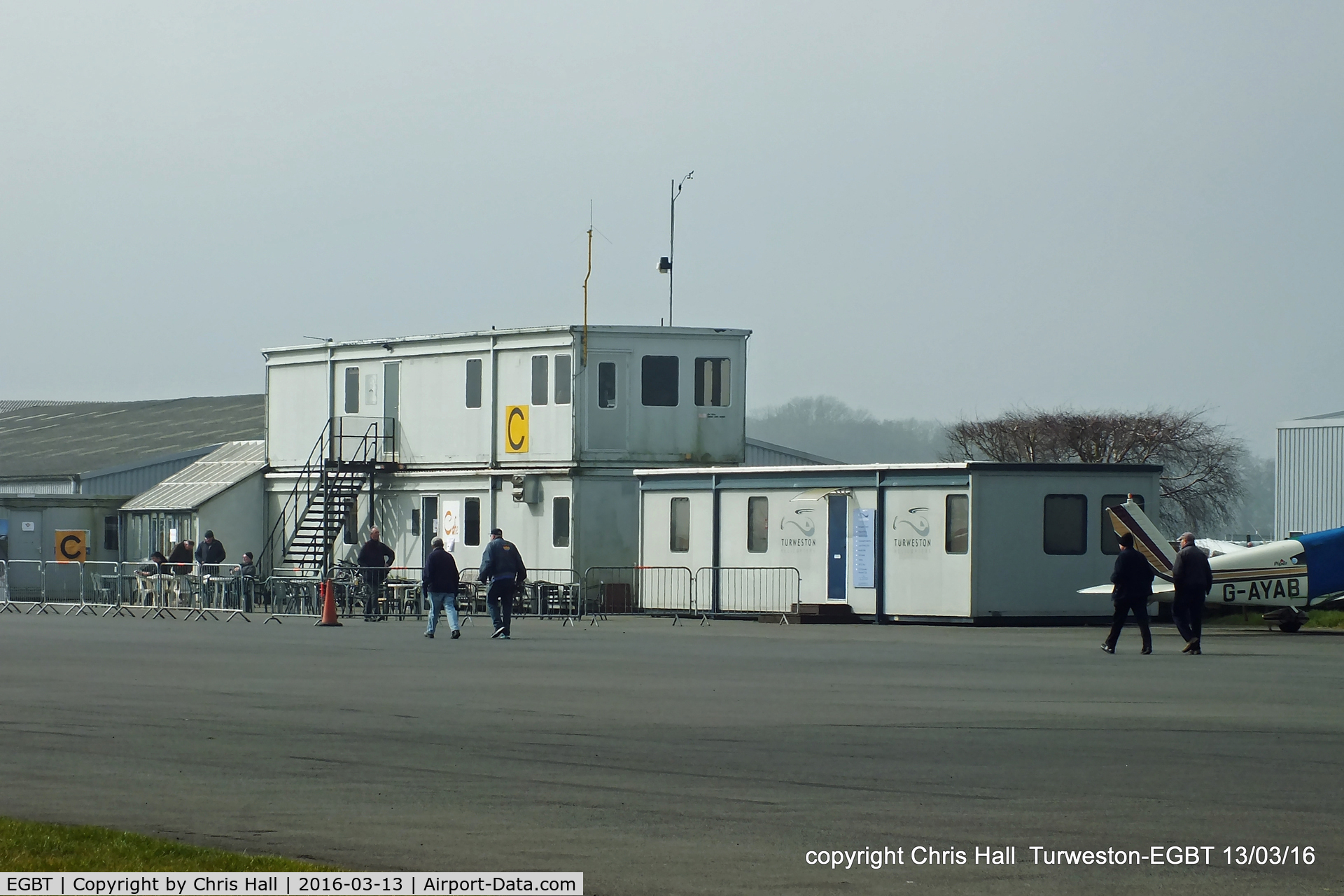 Turweston Aerodrome Airport, Turweston, England United Kingdom (EGBT) - Turwestons current tower, cafe and club room