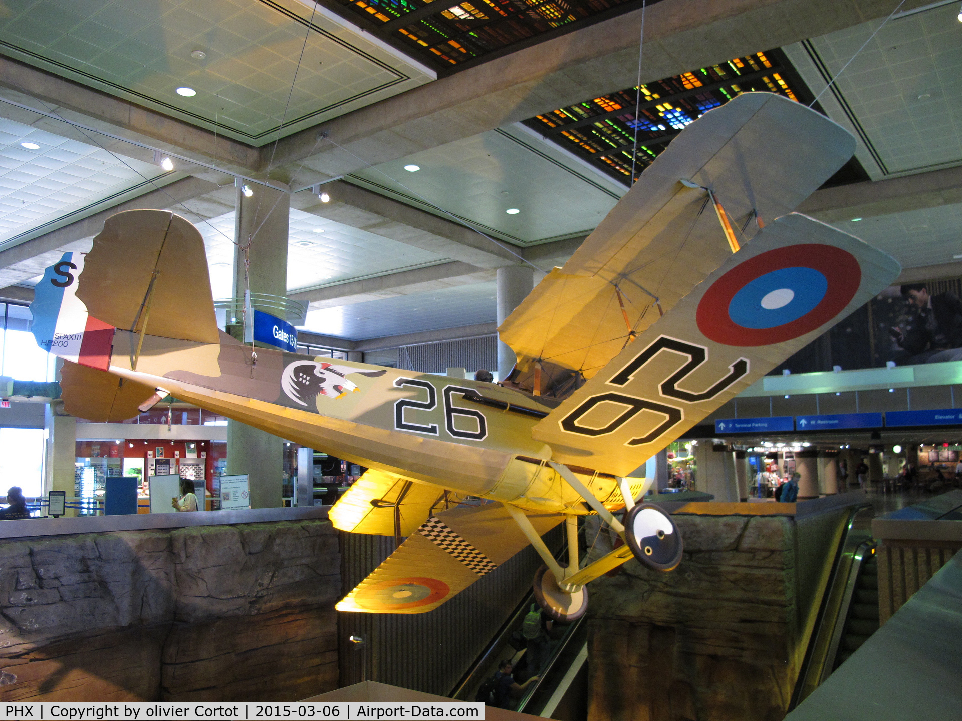 Phoenix Sky Harbor International Airport (PHX) - A real Spad XIII is in the terminal 3
