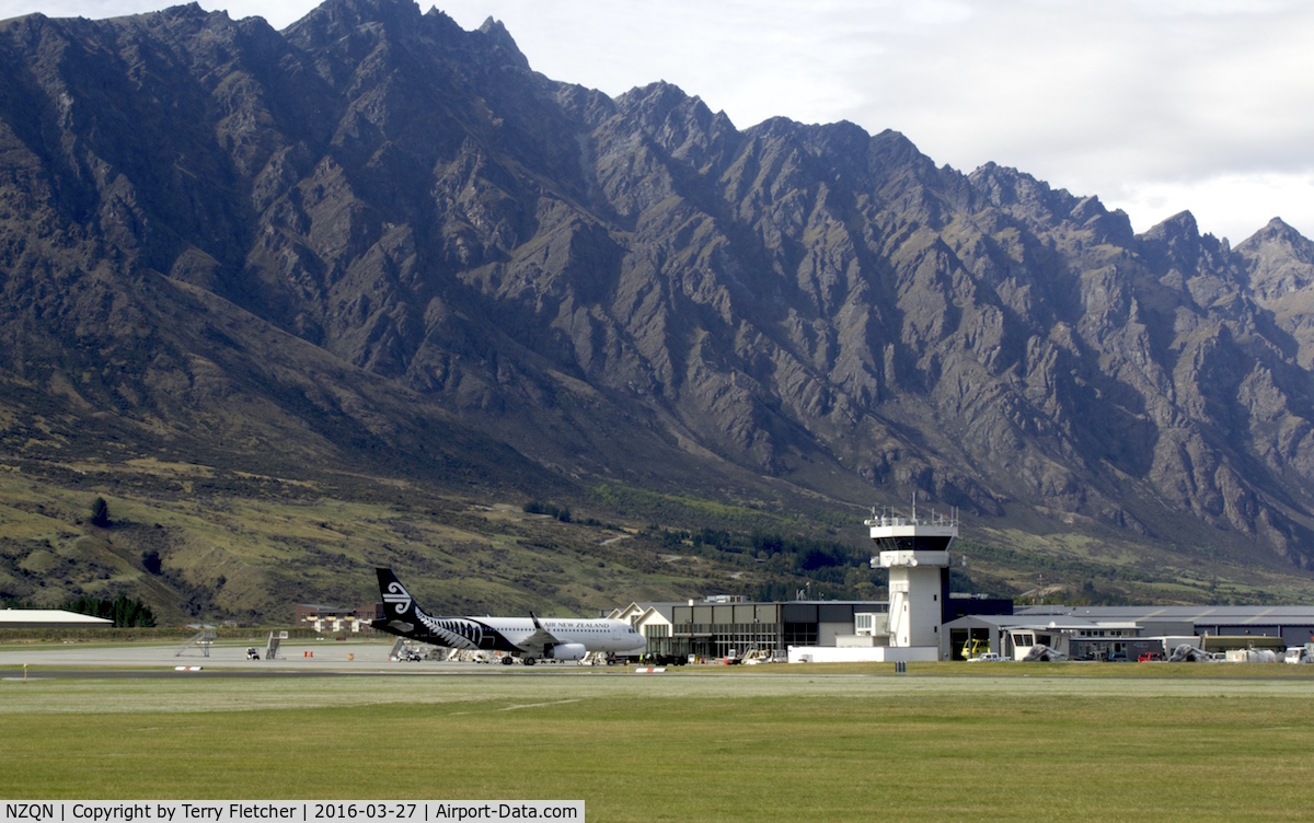 Queenstown Airport, Queenstown New Zealand (NZQN) - Queenstown Airport at the foot of the Remarkables