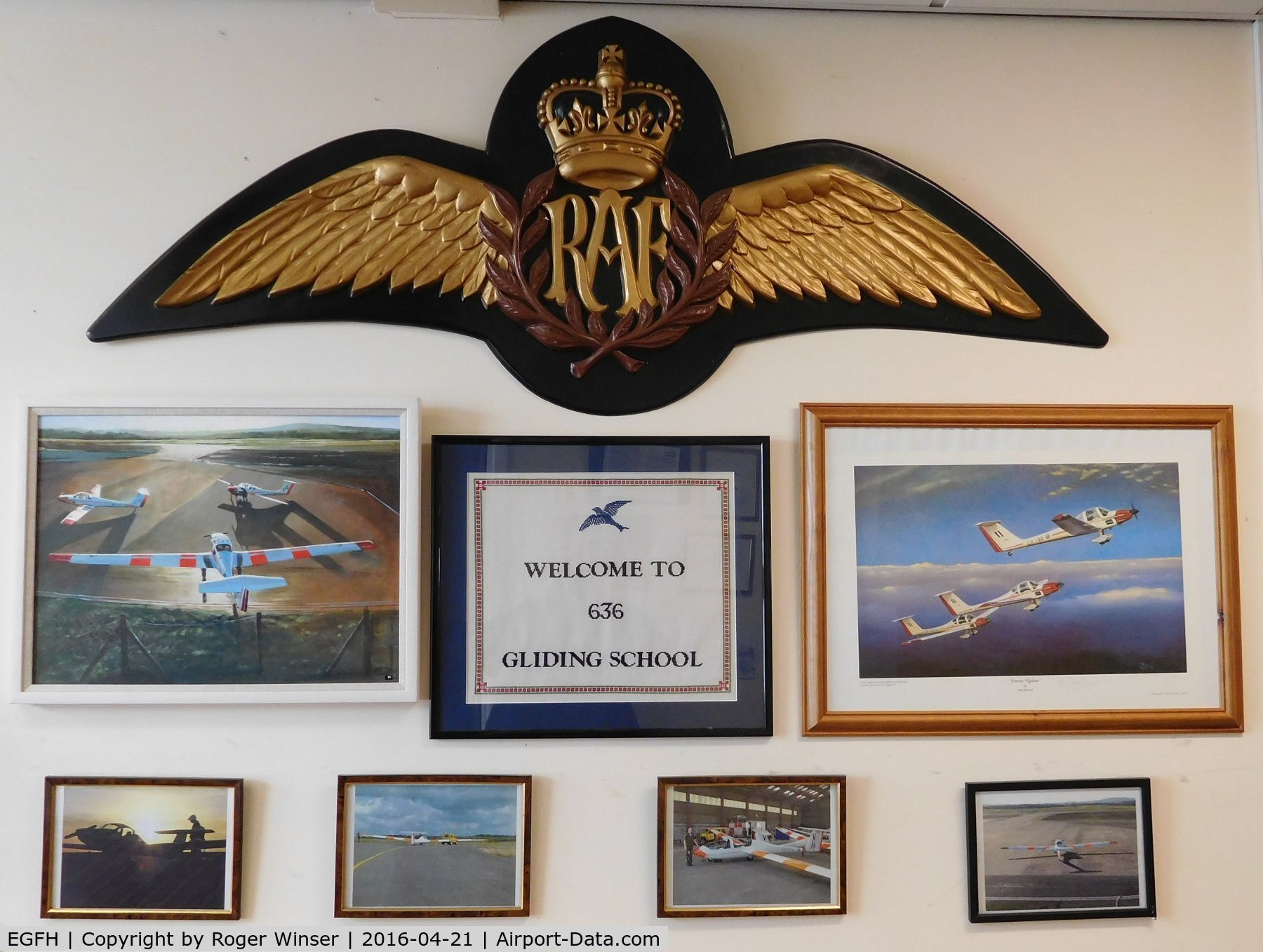 Swansea Airport, Swansea, Wales United Kingdom (EGFH) - 636 VGS was formed at Swansea Airport on 1st October 1964 and was disbanded at the end of March 2016. Items from the Air Cadets gliding unit have been put on display in Cambrian Flying Club thanks to Derek Clyde, the flying club's operations manager. 
