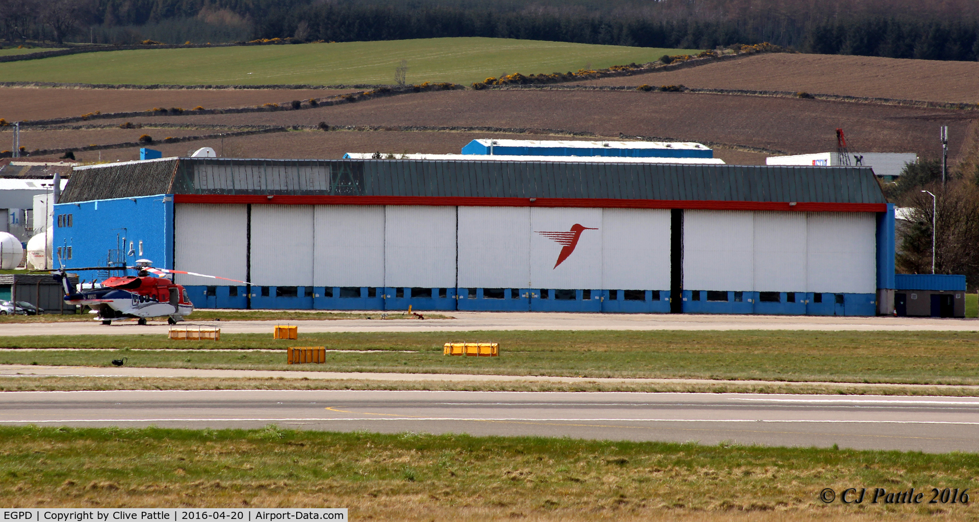 Aberdeen Airport, Aberdeen, Scotland United Kingdom (EGPD) - CHC Scotia Helicopters hangar at Aberdeen EGPD