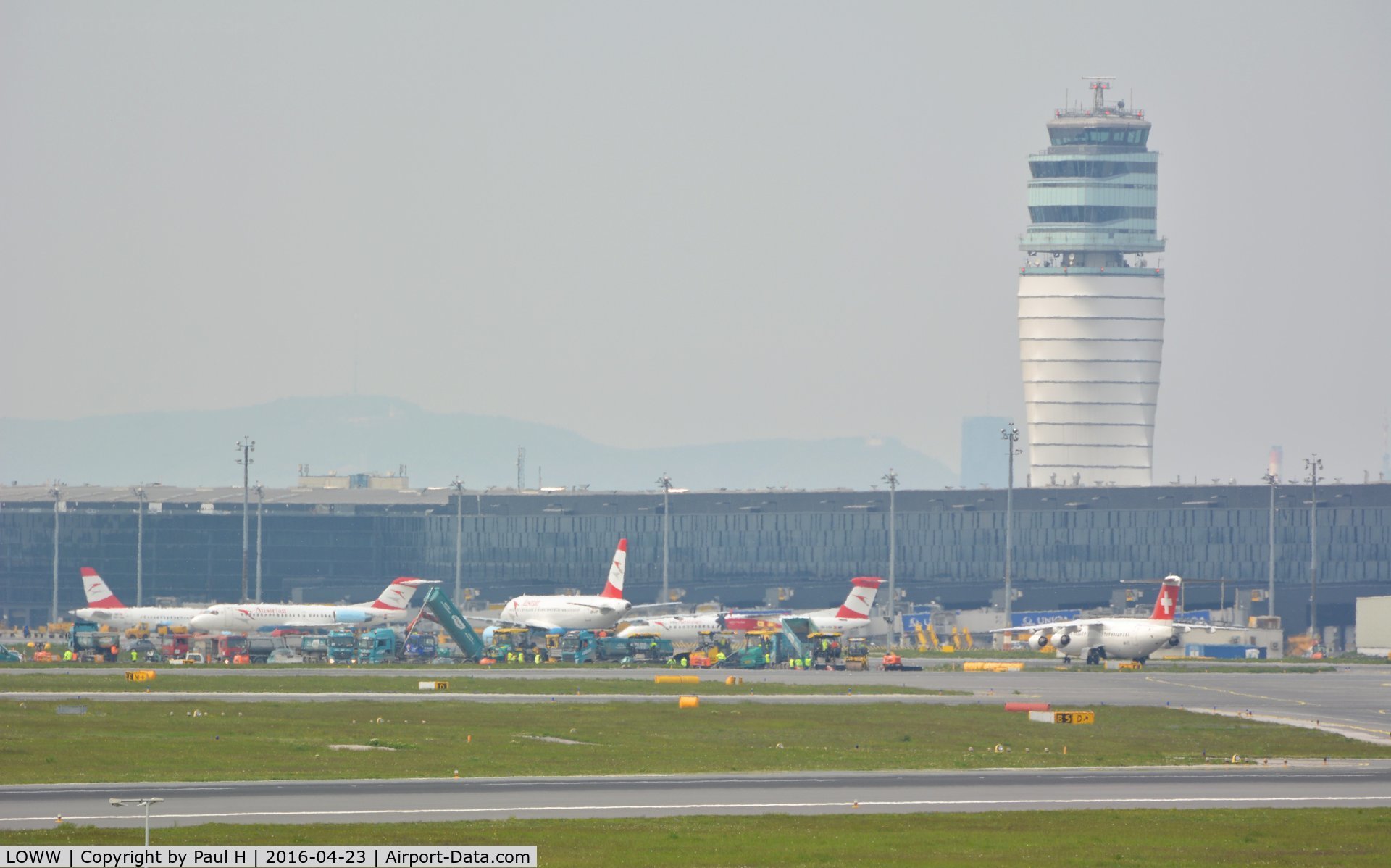 Vienna International Airport, Vienna Austria (LOWW) - Restauration of the runway at Vienna Intl. Airport