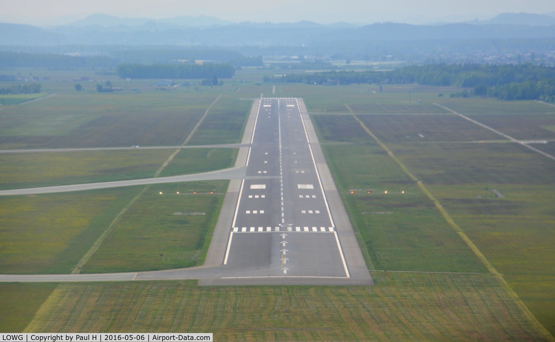 Graz Airport, Graz Austria (LOWG) - Rwy 17C at LOWG on a landing approach